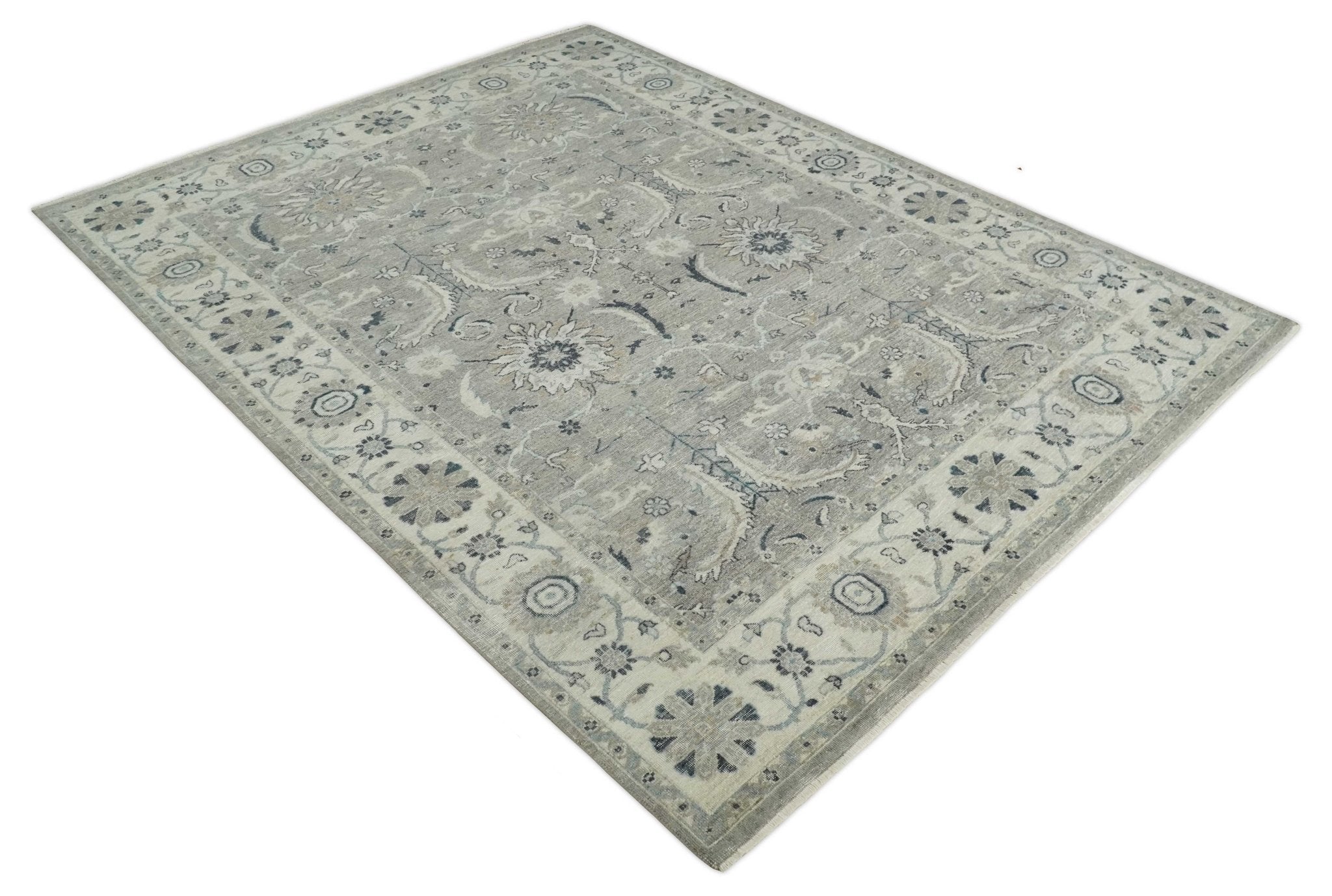 Antique Distressed Brown and Beige 5x8, 6x9, 8x10 and 9x12 Hand Knotted Traditional Persian Vintaage Wool Rug | TRD2360 - The Rug Decor