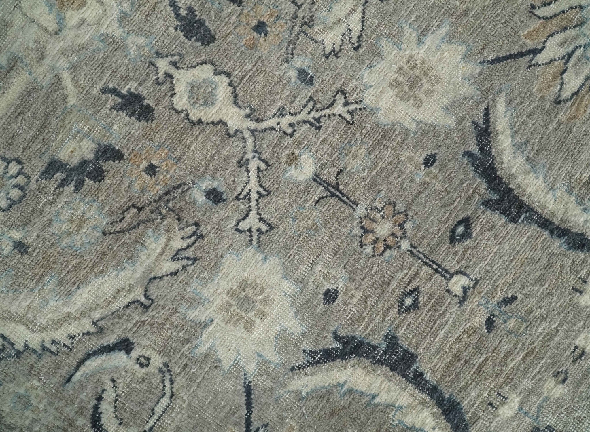 Antique Distressed Brown and Beige 5x8, 6x9, 8x10 and 9x12 Hand Knotted Traditional Persian Vintaage Wool Rug | TRD2360 - The Rug Decor