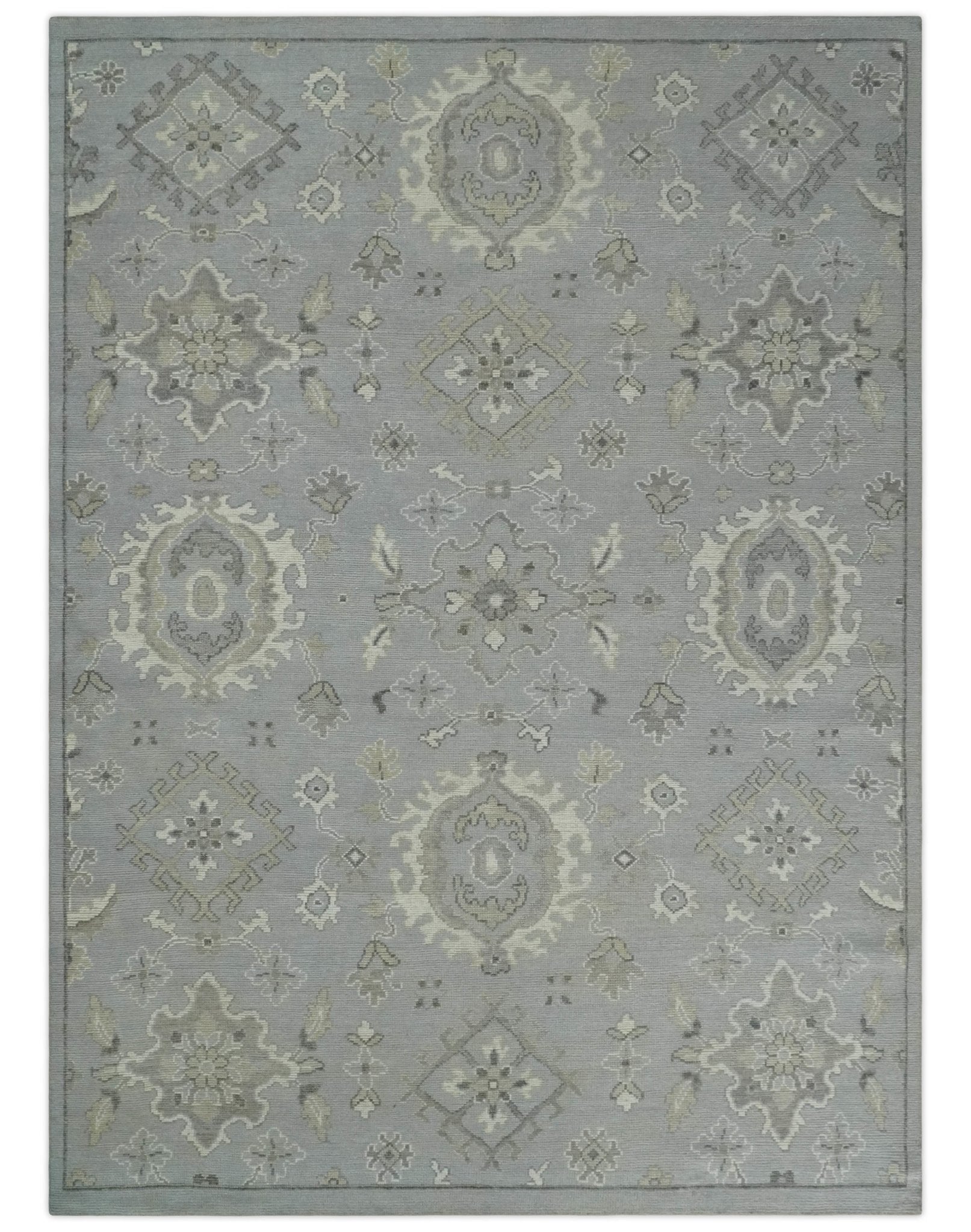 Antique Pastel Rug 6x9, 8x10, 9x12, 10x14 and 12x15 Hand Knotted Turkish Silver, Beige and Camel Traditional Antique Persian Low Pile Area Rug | TRD2744 - The Rug Decor