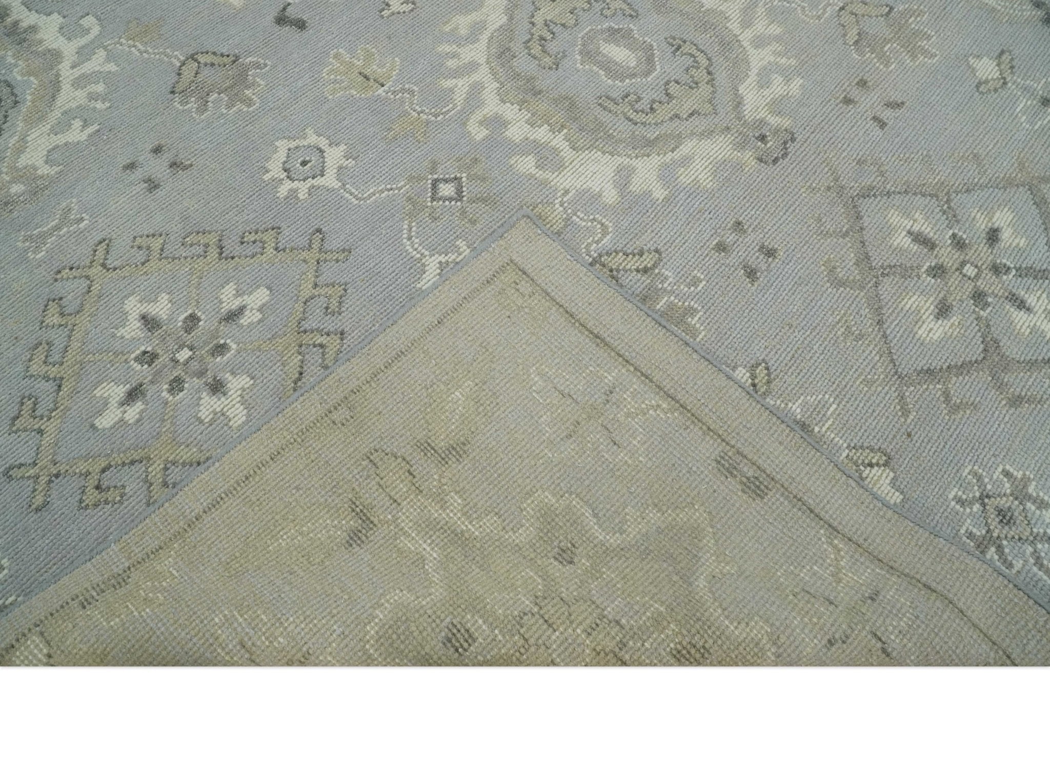 Antique Pastel Rug 6x9, 8x10, 9x12, 10x14 and 12x15 Hand Knotted Turkish Silver, Beige and Camel Traditional Antique Persian Low Pile Area Rug | TRD2744 - The Rug Decor