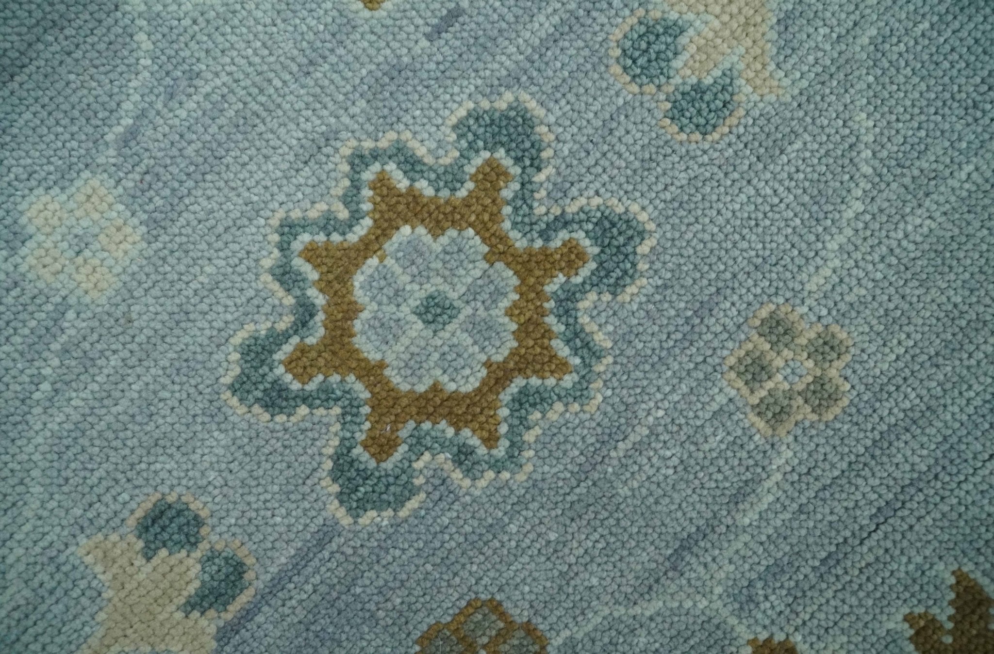 Antique Silver Multi Size Hand Knotted Turkish Style Oushak Traditional Area Rug, Living Room Rug