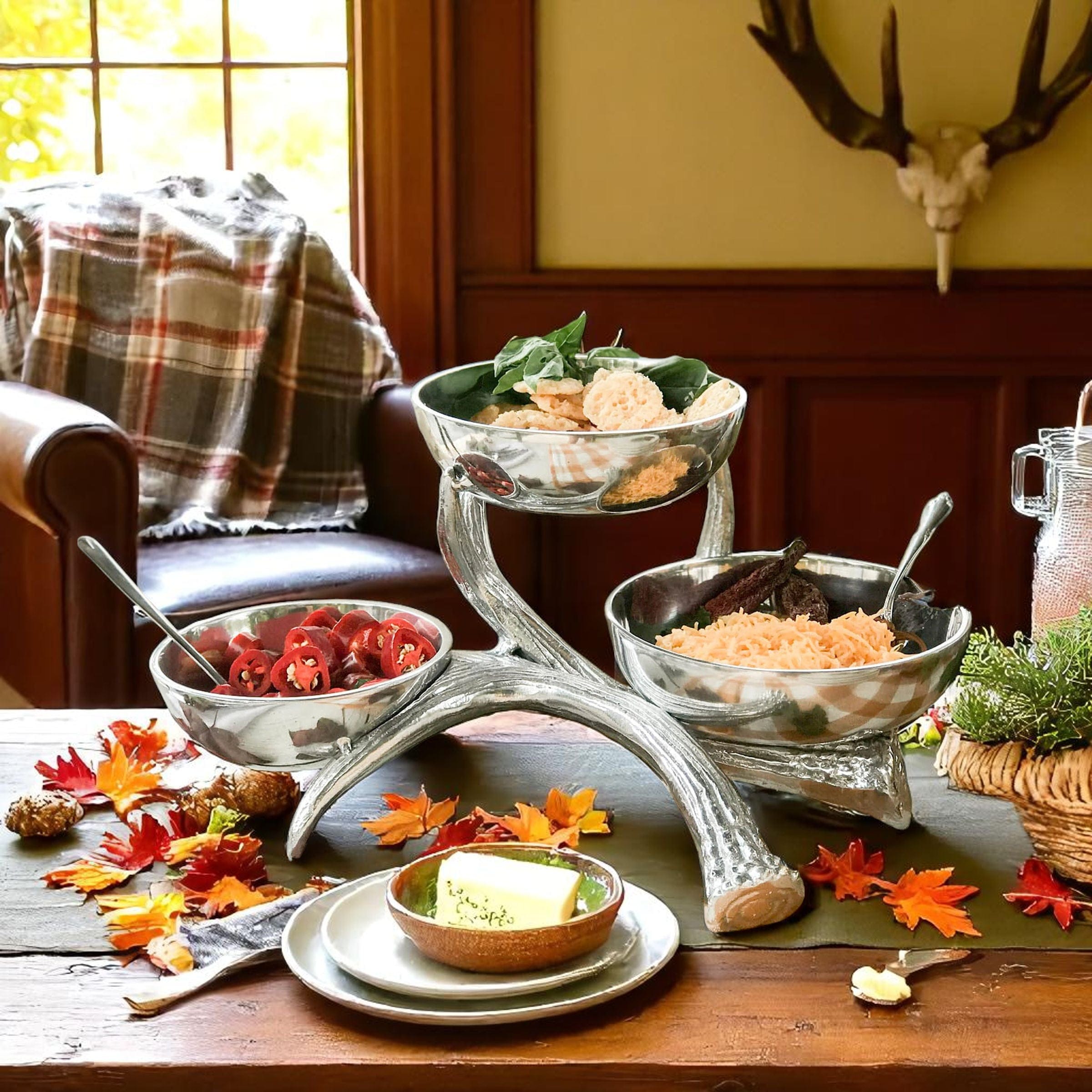 Antler 3-Tiered Bowl