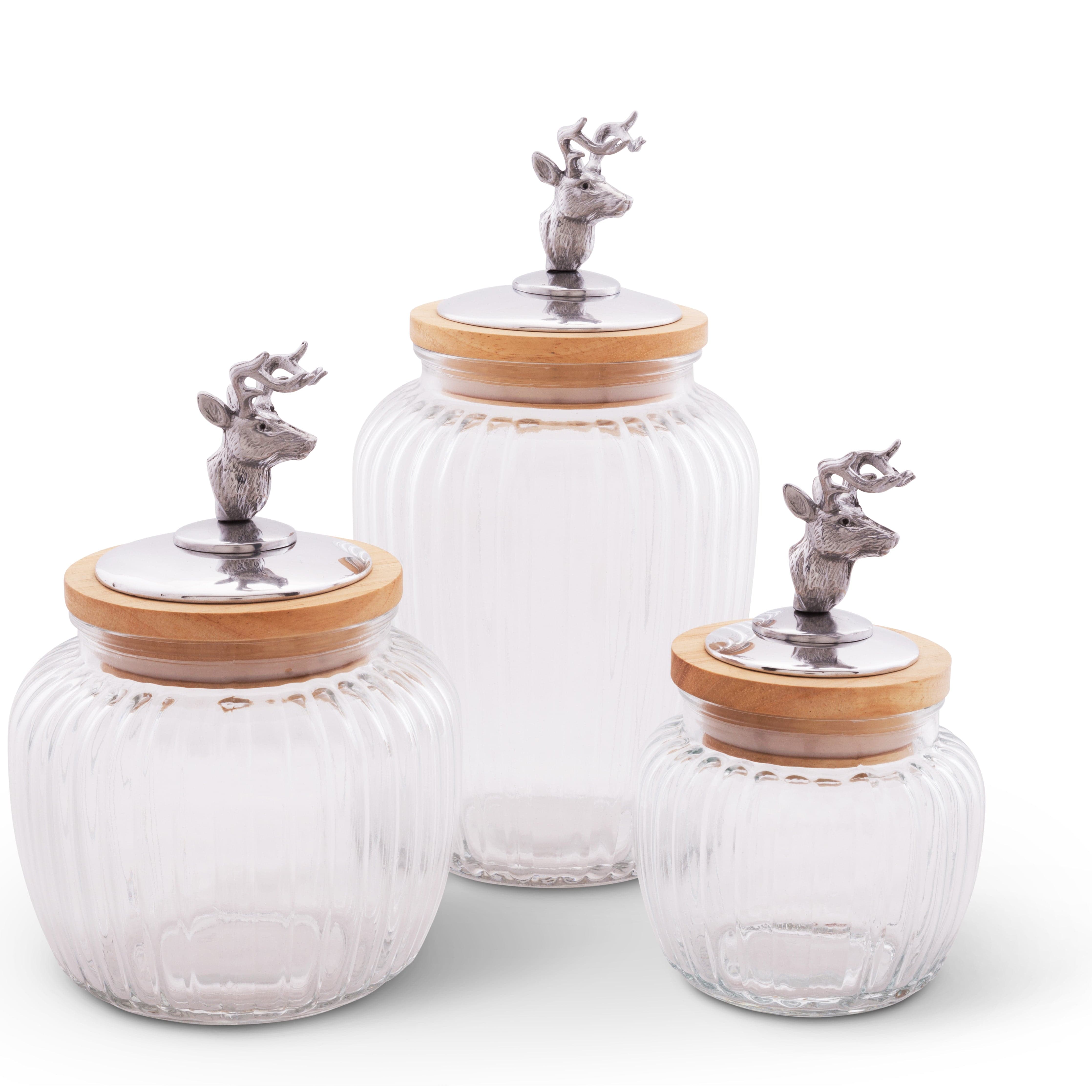 Deer / Elk Knob Glass Canisters