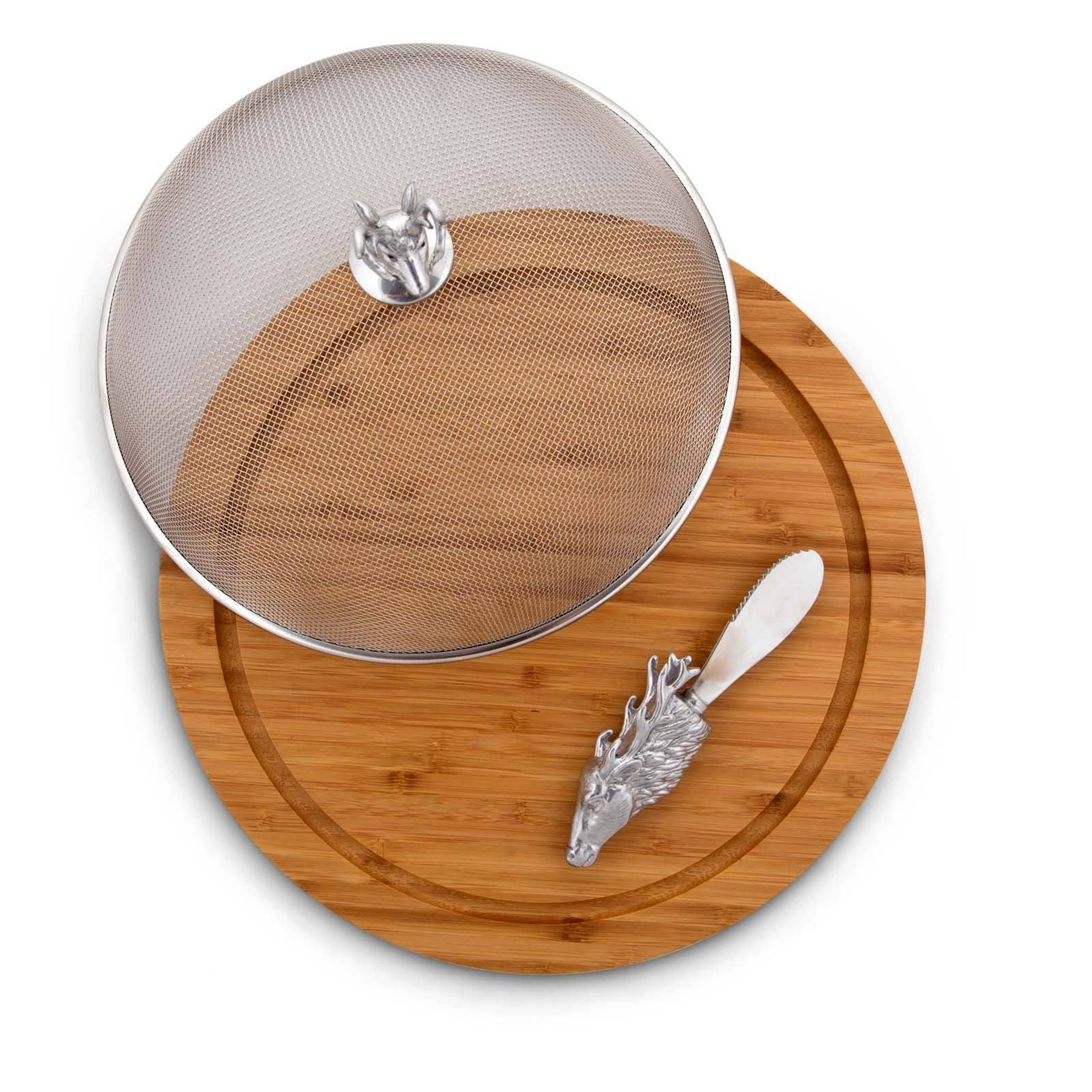 Elk Head Picnic Cheese Board and Spreader