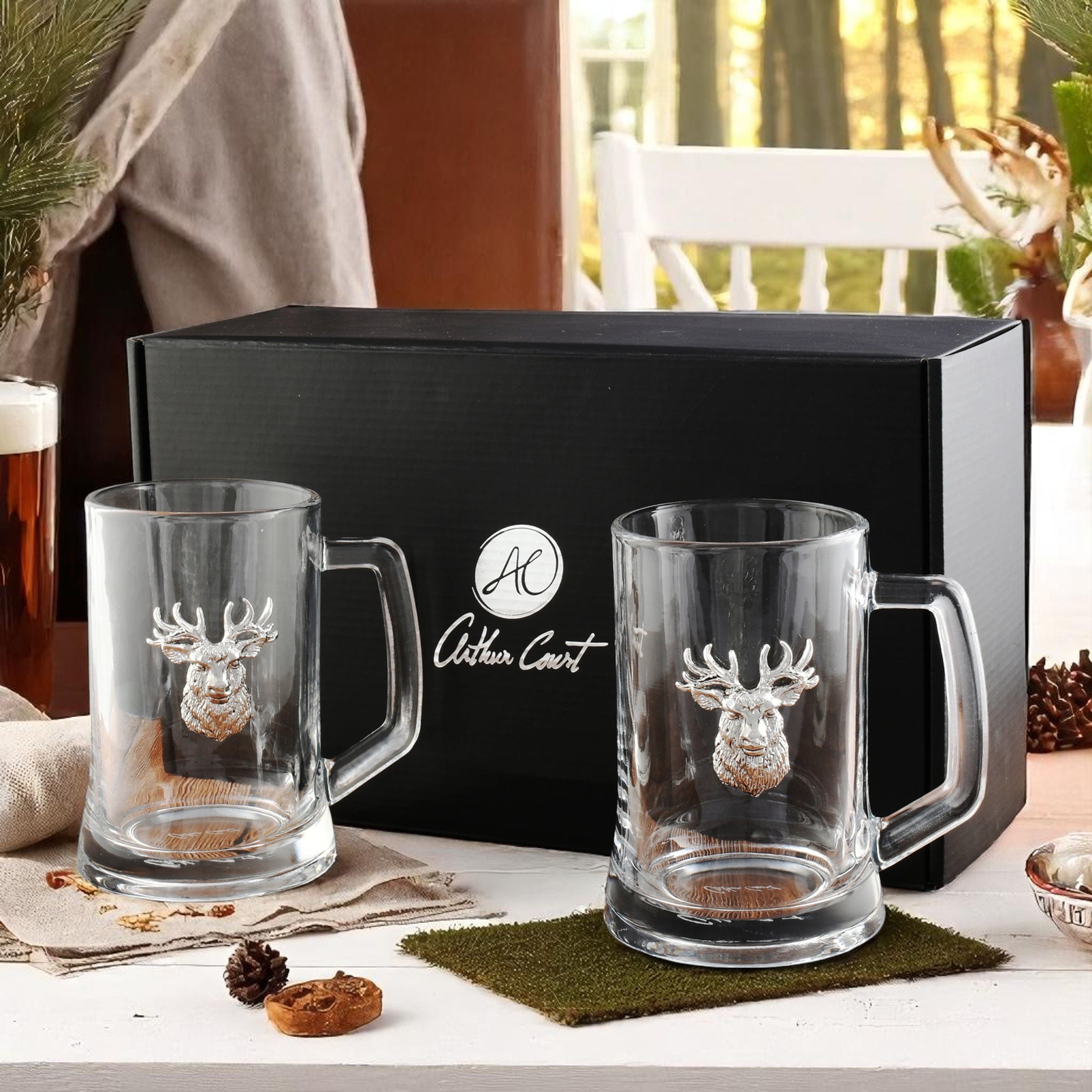 Elk Head Beer Mugs - Set of 2