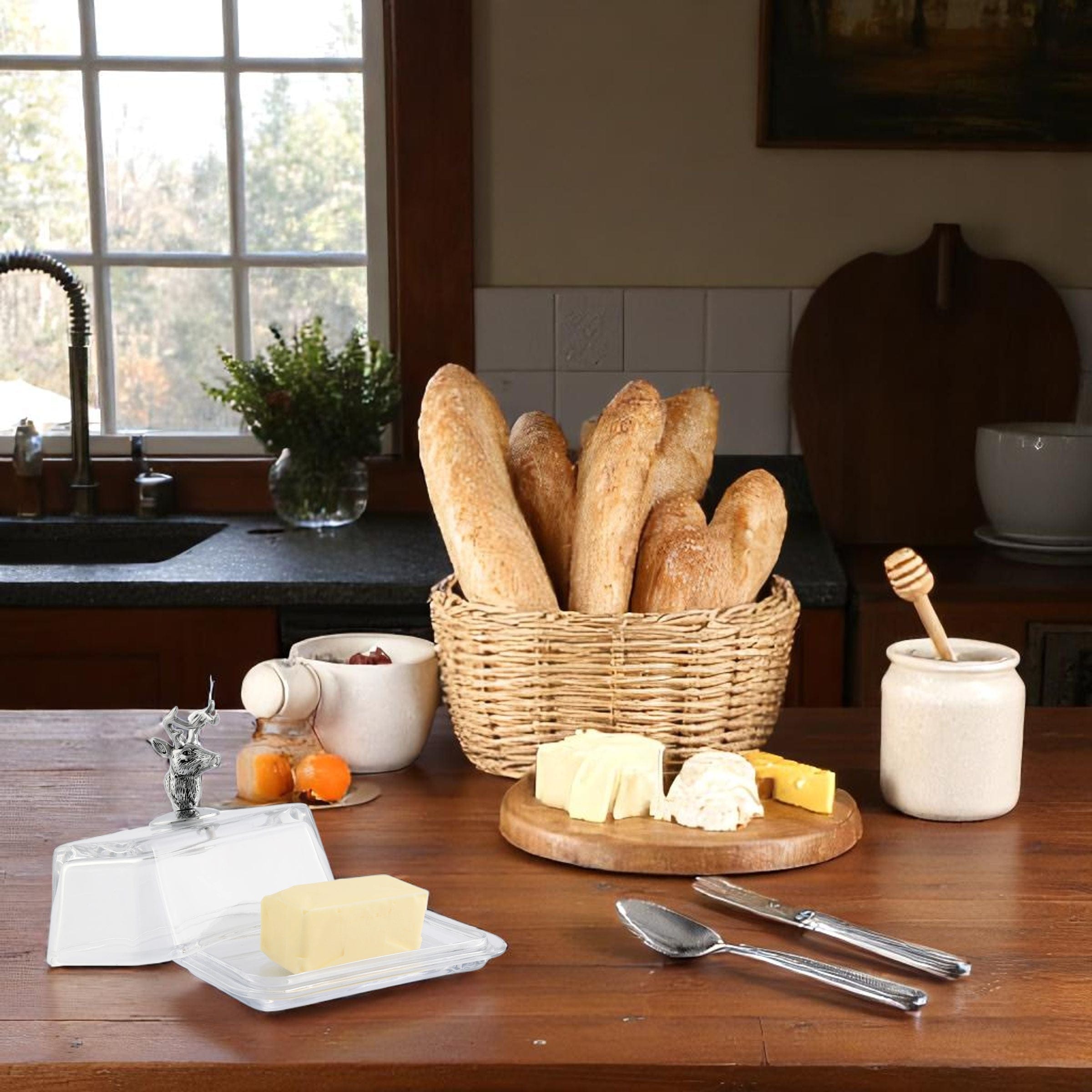 Glass Butter Dish - Elk