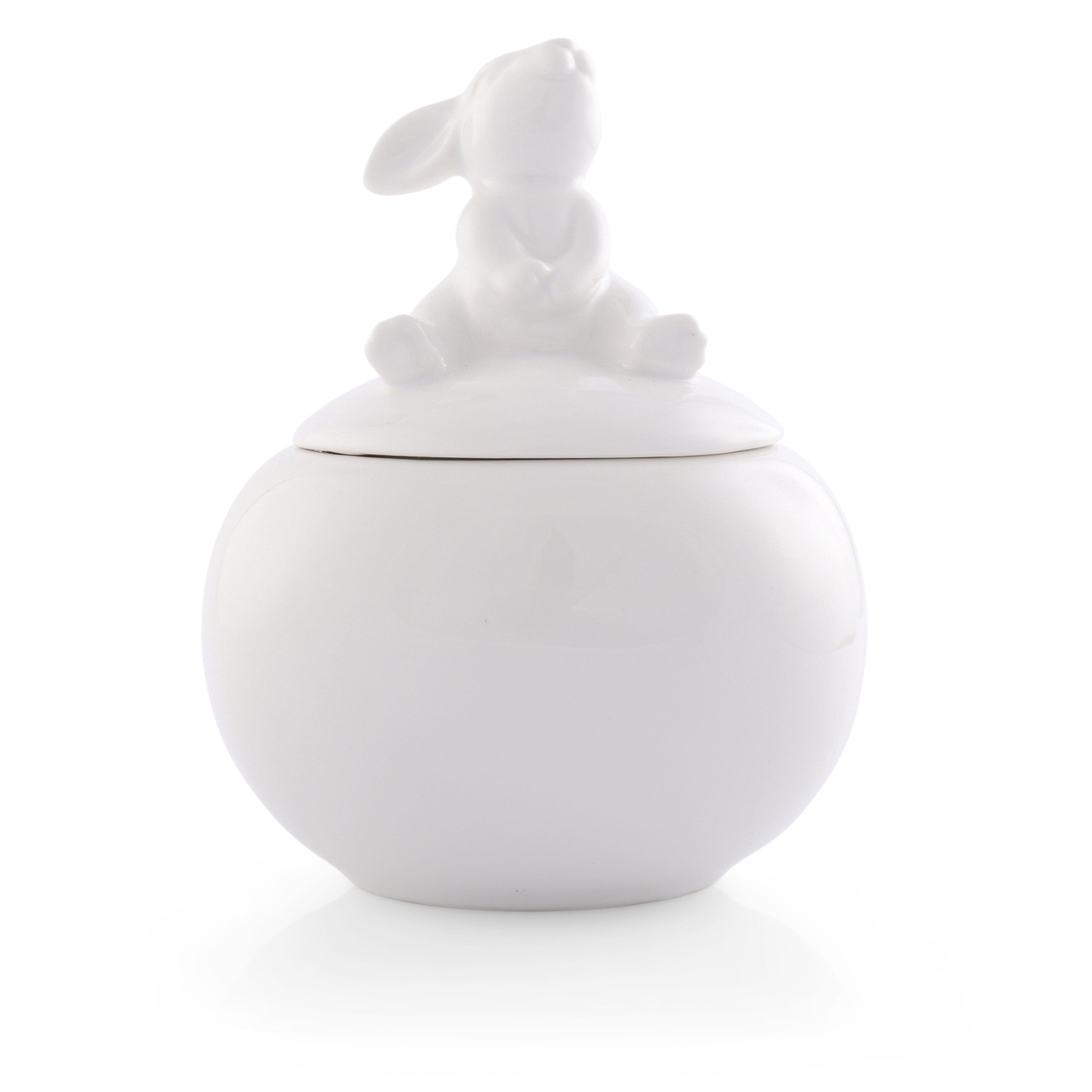 Porcelain Sitting Bunny Sugar Bowl - Thumbnail 5