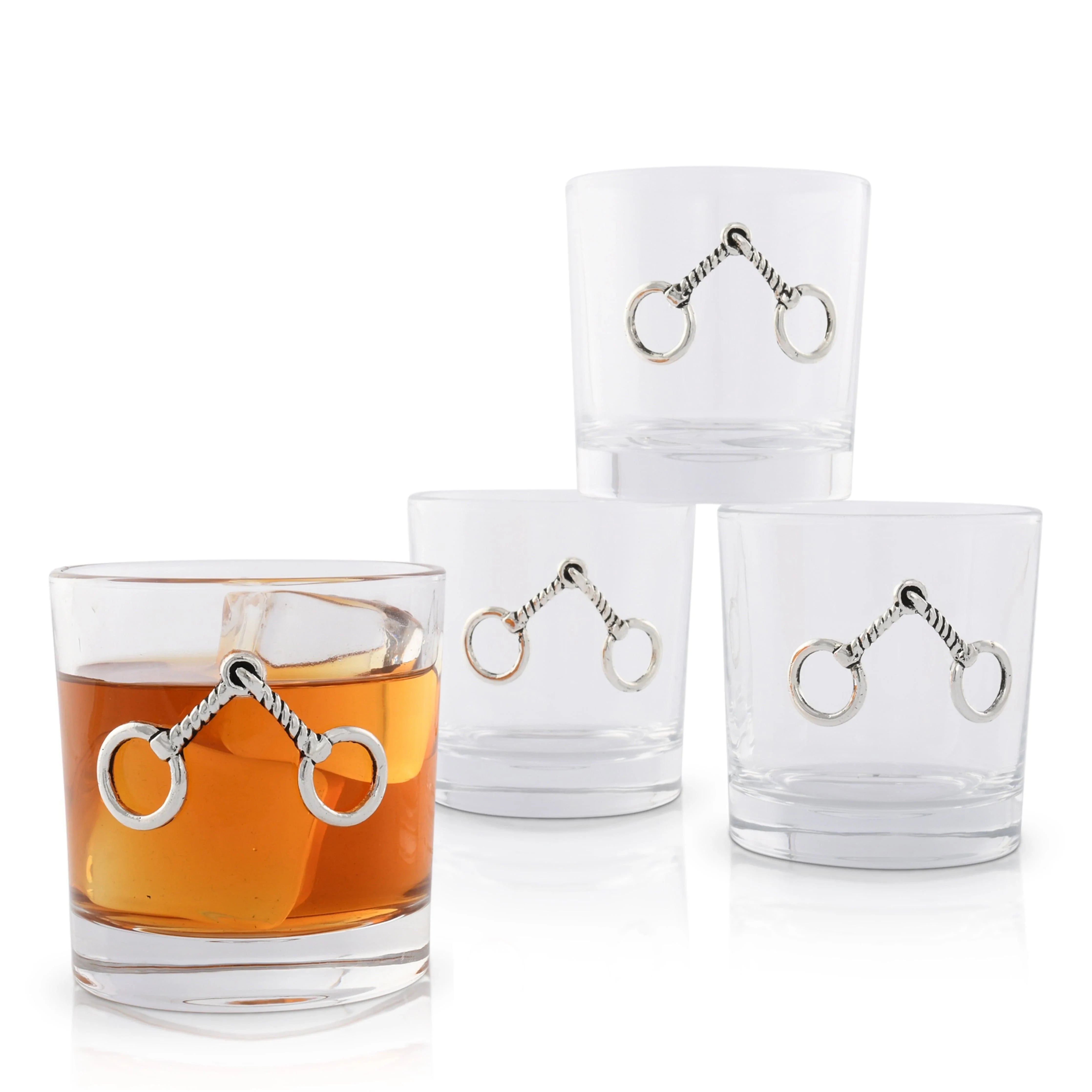 Equestrian Bit Bar Glasses Set of 4 - Thumbnail 2