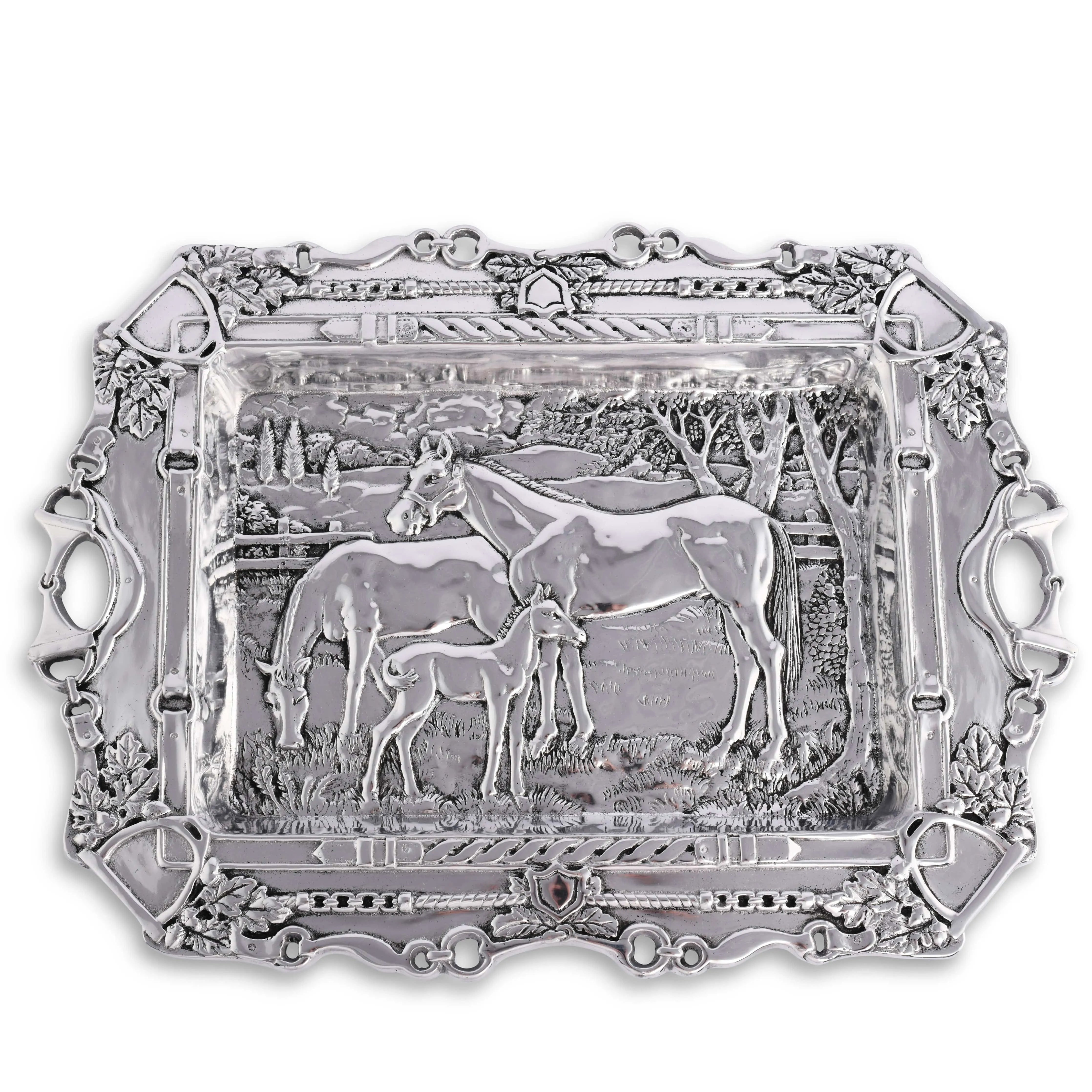 Grazing Horses Parlor Tray - Thumbnail 2