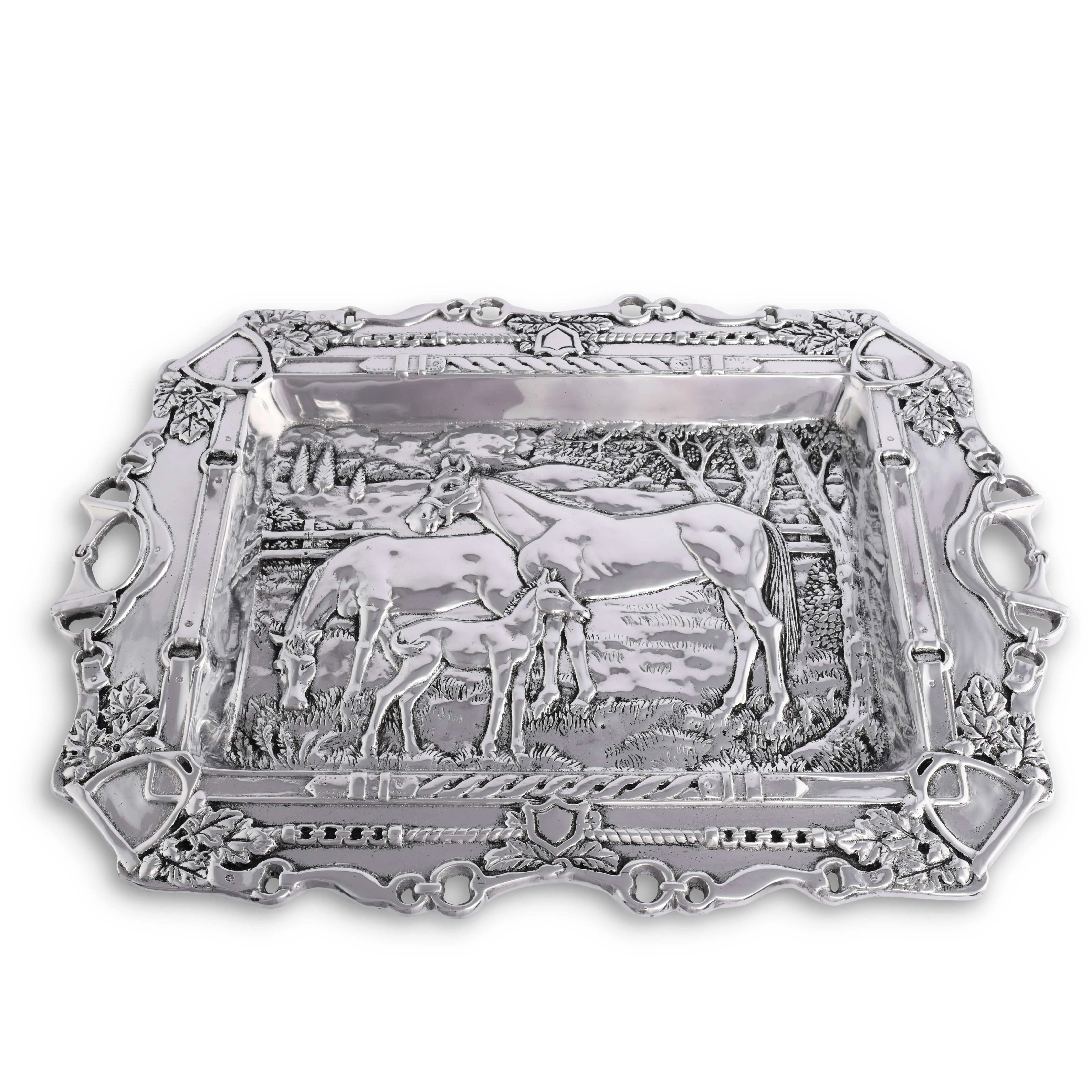 Grazing Horses Parlor Tray - Thumbnail 5
