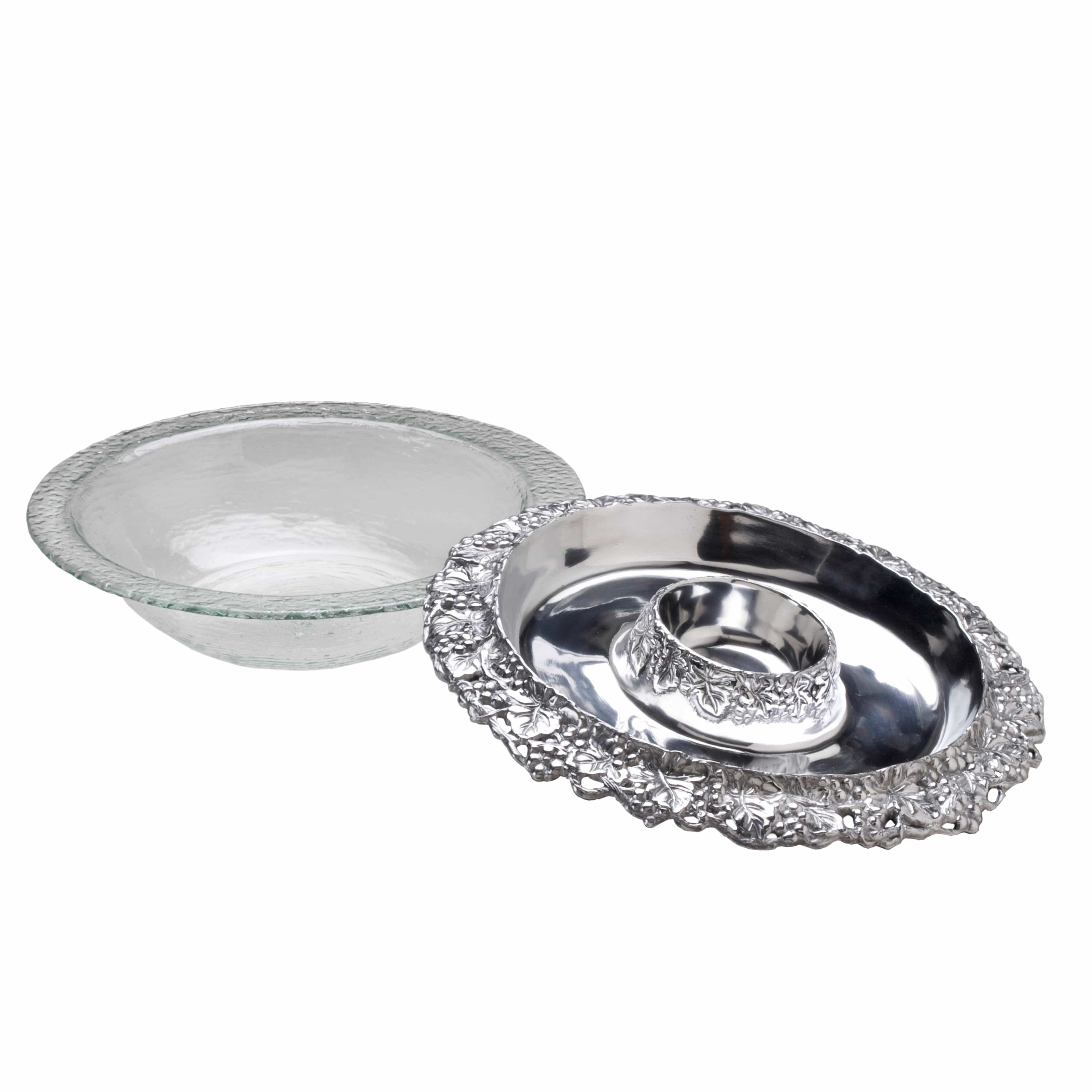 Chilling Appetizer and Seafood Serving Bowl - Grape Pattern