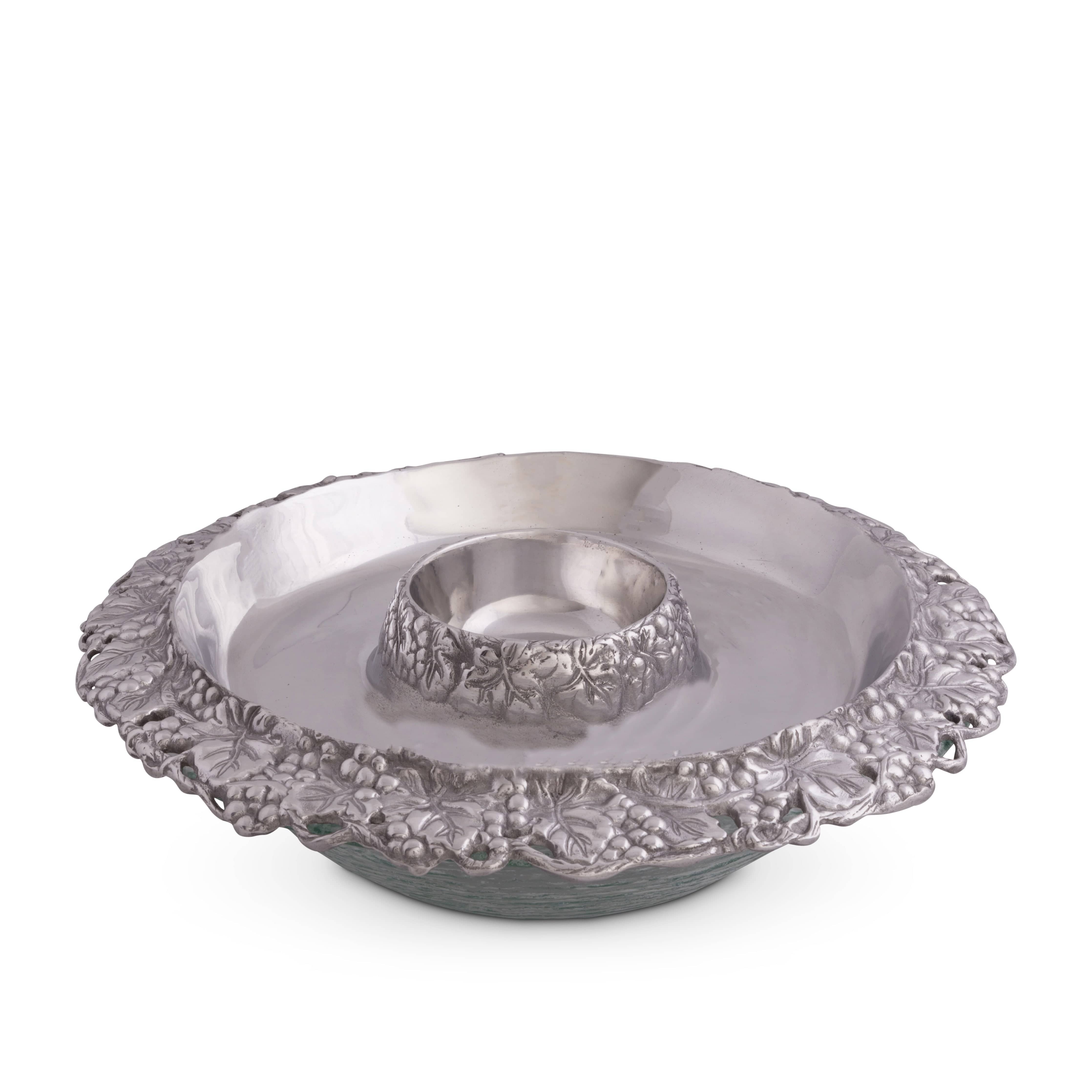 Chilling Appetizer and Seafood Serving Bowl - Grape Pattern
