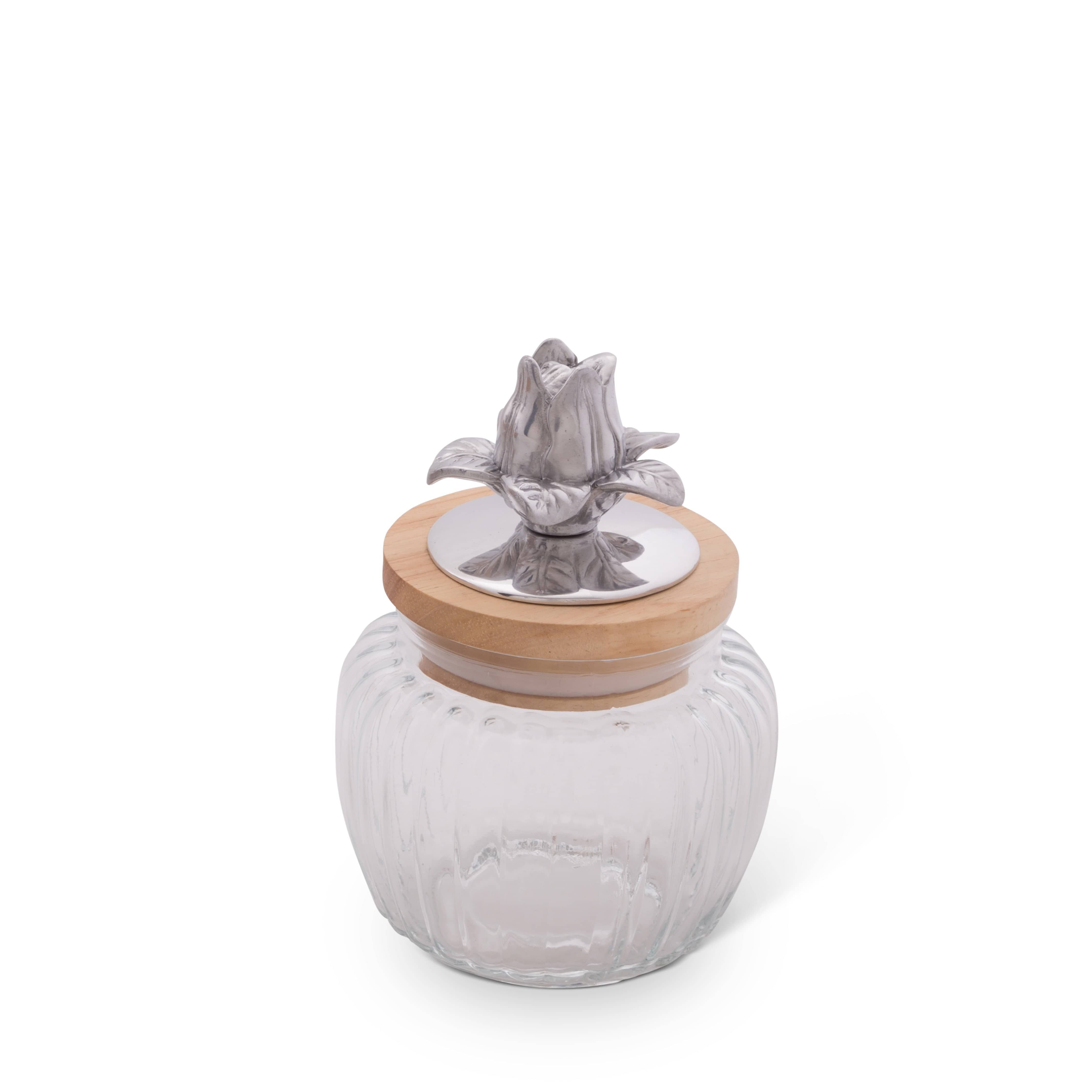 Magnolia Knob Glass Canisters