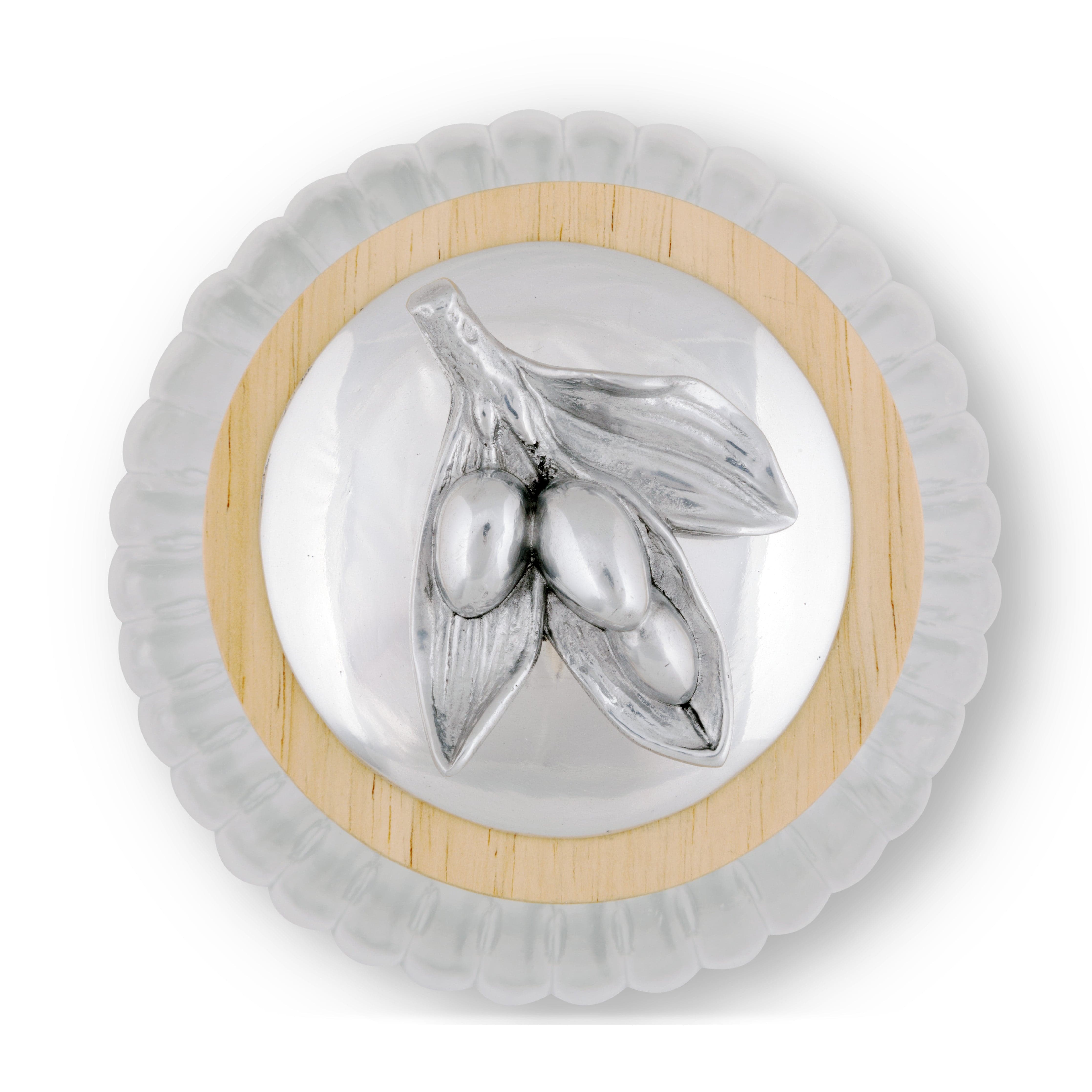 Olive Knob Glass Canisters