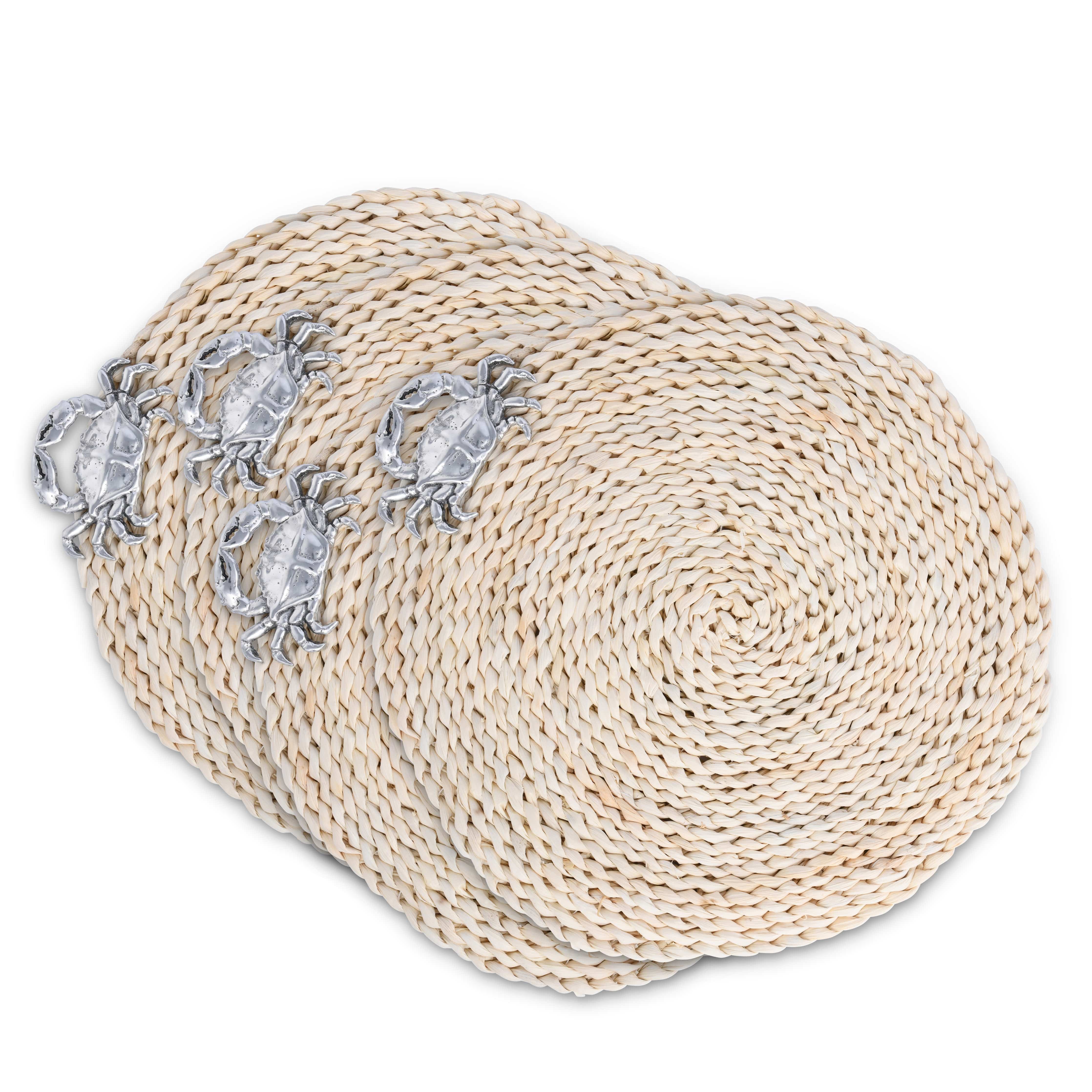 Crab Twisted Seagrass Placemats (Set of 4)