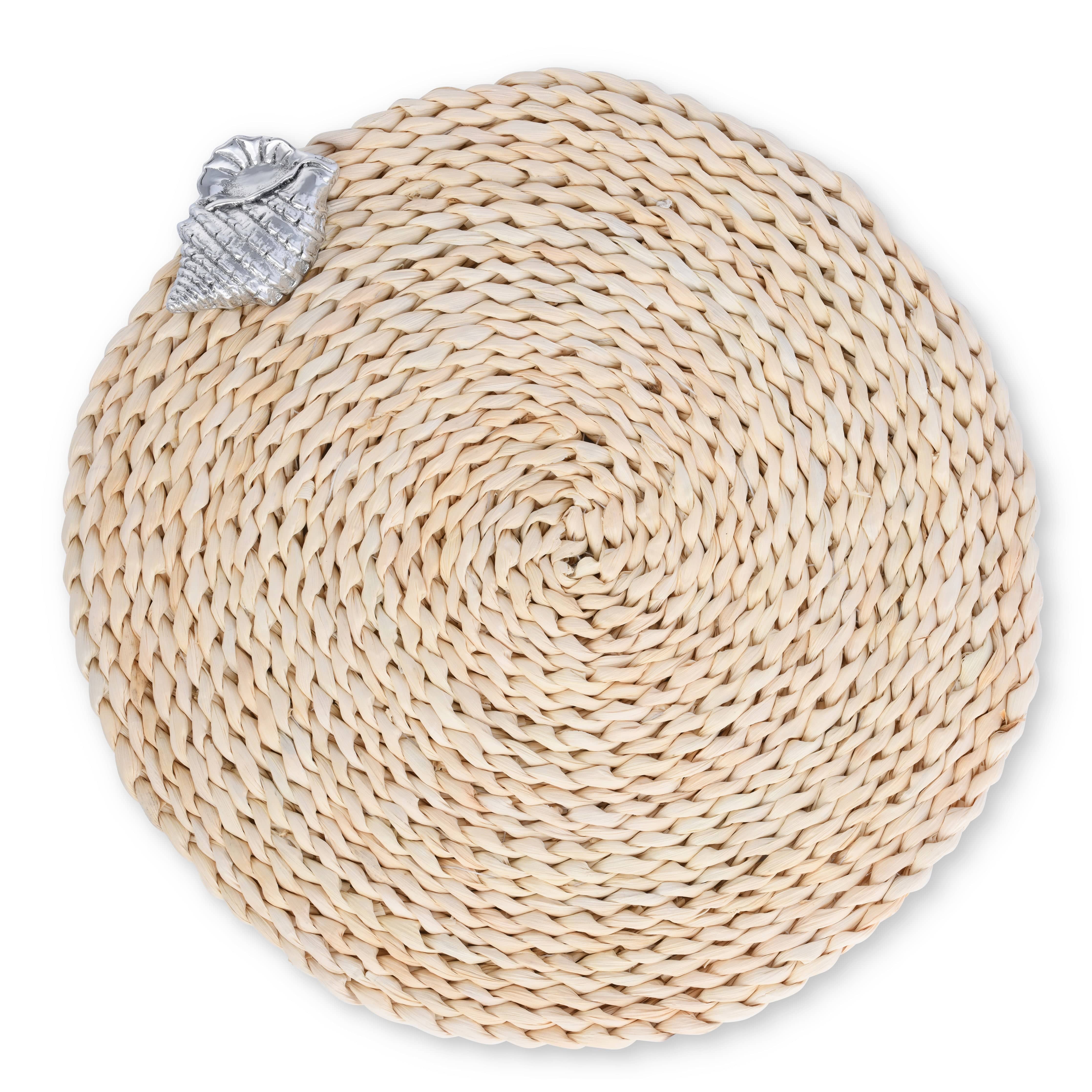 Sea Shell Twisted Seagrass Placemats (Set of 4)