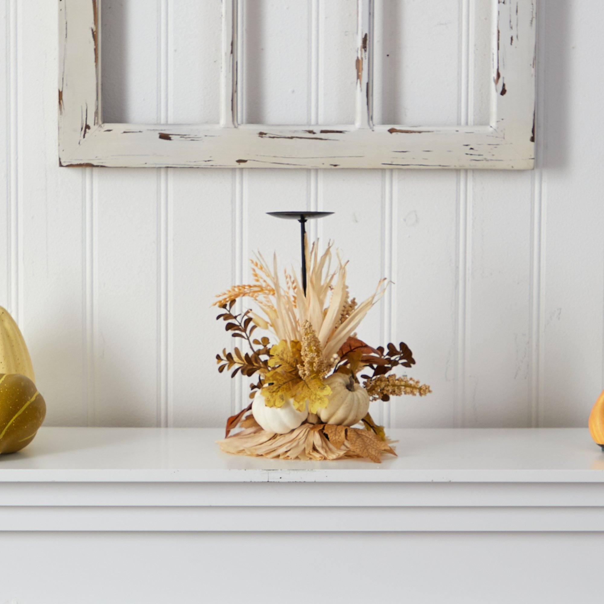 Autumn Harvest and Pumpkin Fall Candle Holder