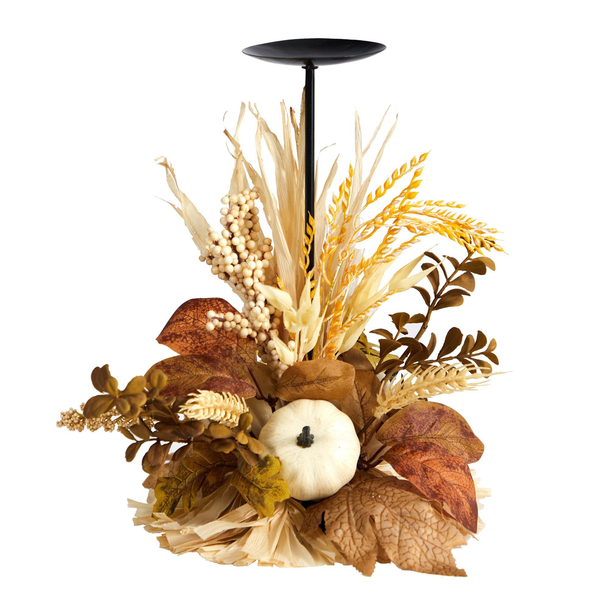 Autumn Harvest and Pumpkin Fall Candle Holder