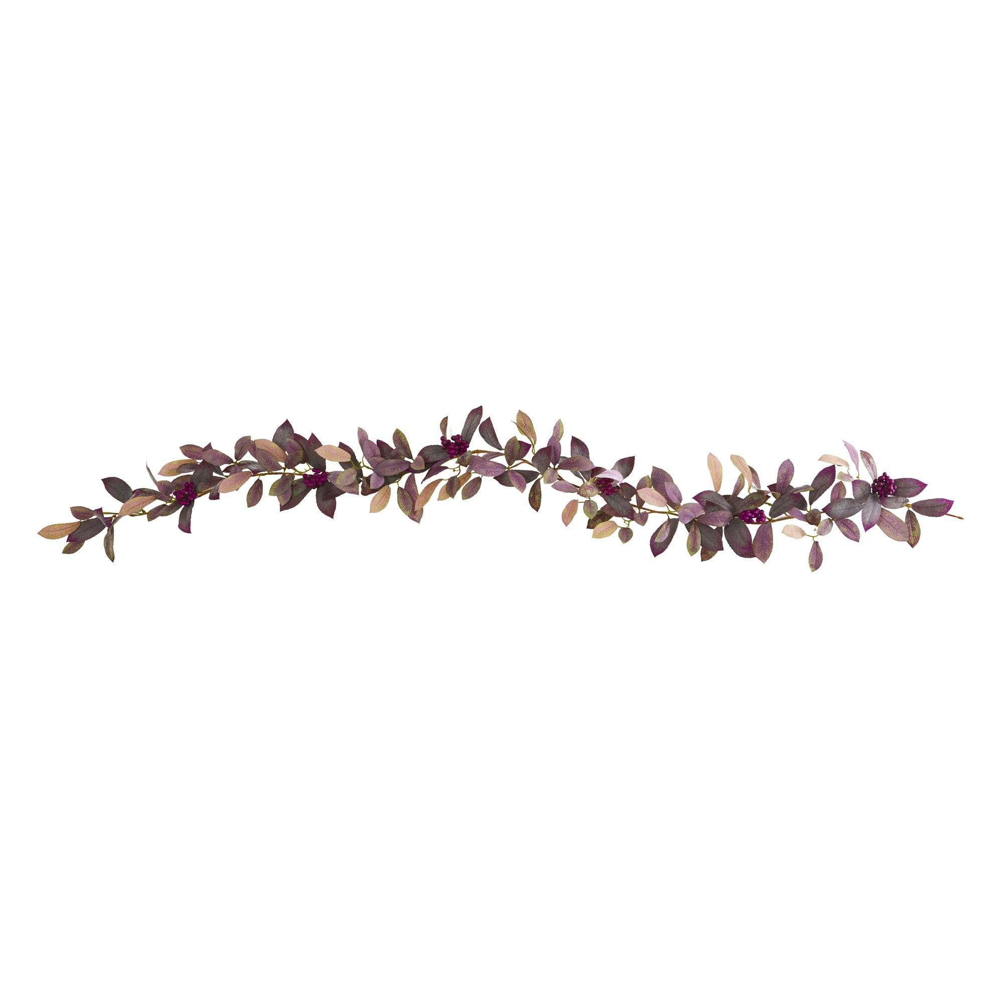 Fall Laurel Leaf with Berries Artificial Garland (Set of 2)
