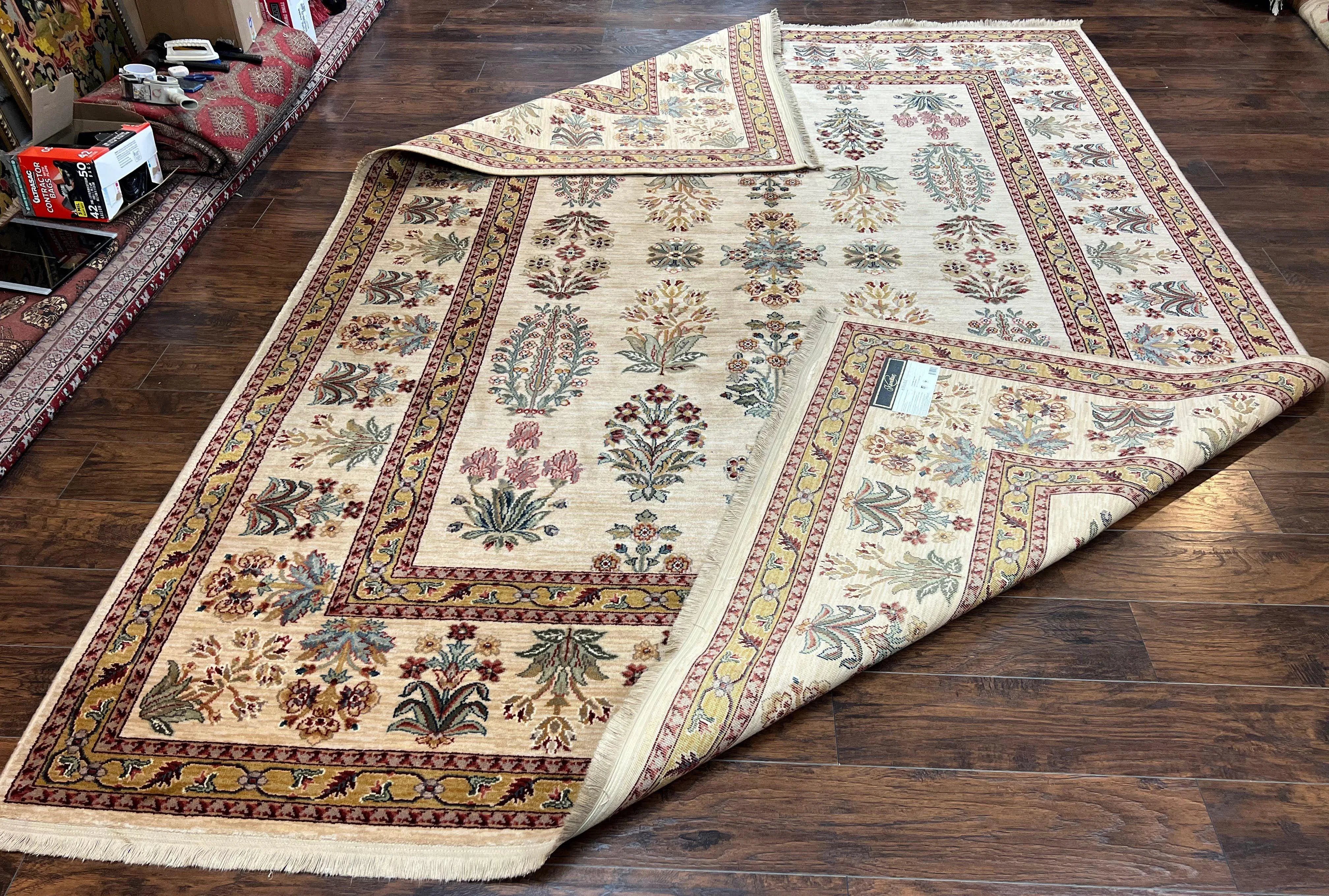 Karastan Rug 8.8 x 12, Ashara Amritsar #549, Oatmeal Color, Wool Pile Karastan Carpet, Discontinued Karastan Area Rug, Decorative