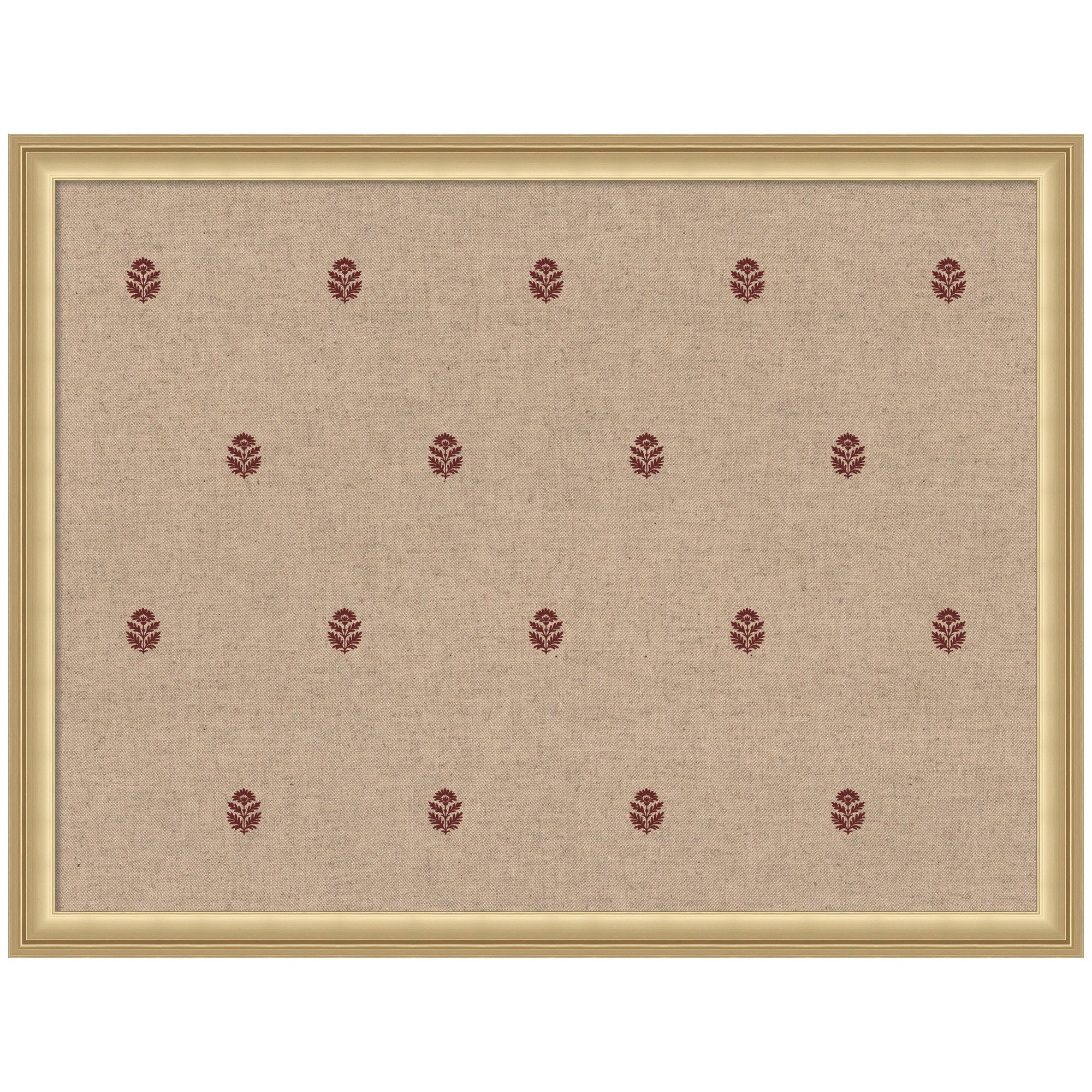 Pinboard Red Botanical Block Print