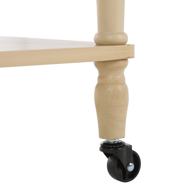 Haven 3 Tier Wood Dining Cart in Natural