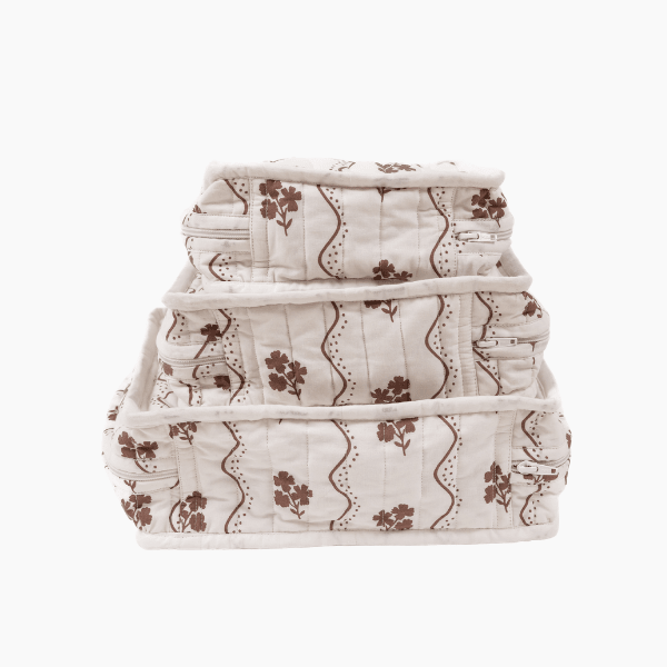 Beatrice Chocolate Floral Stacking Travel Set