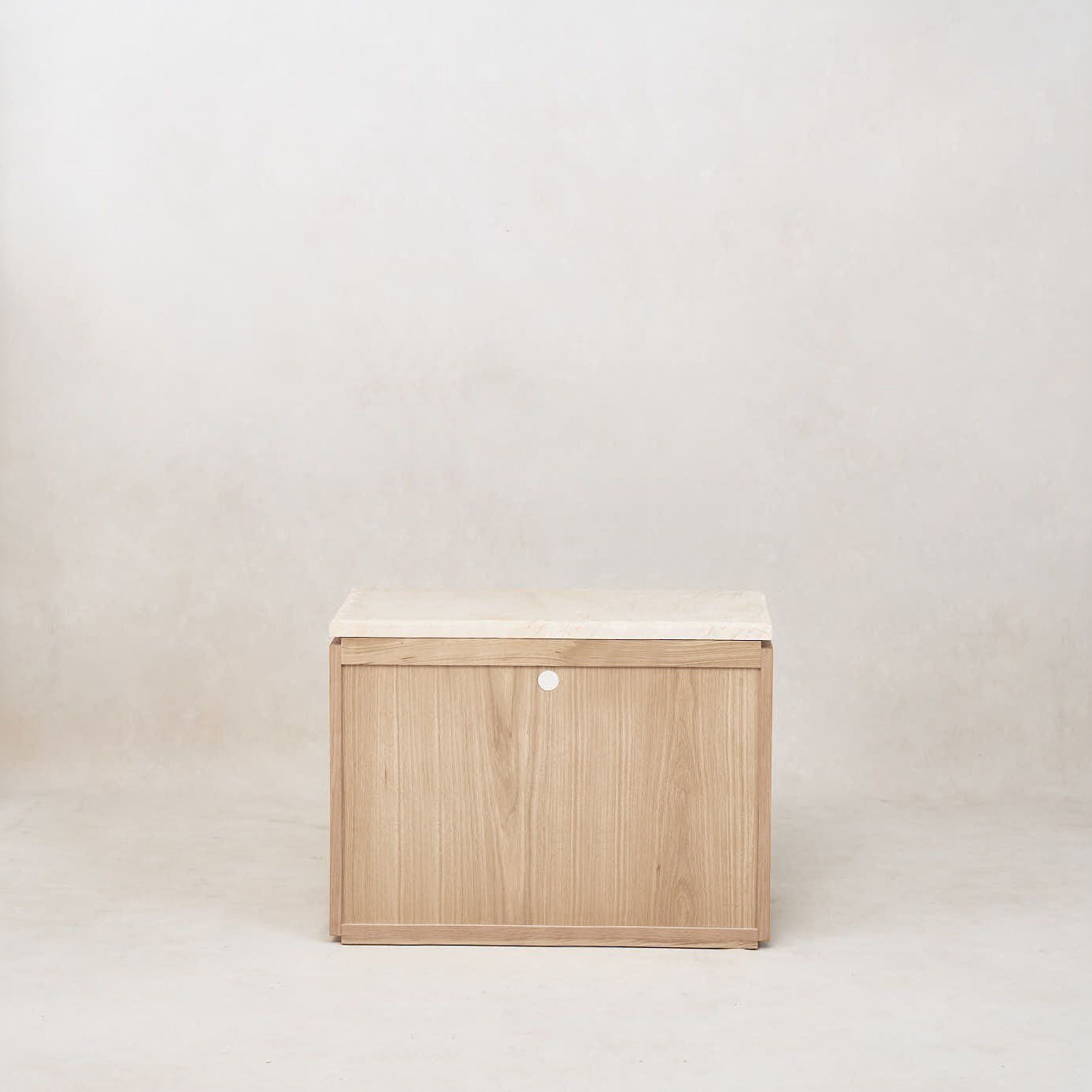 Sofita Marble Nightstand - White Oak