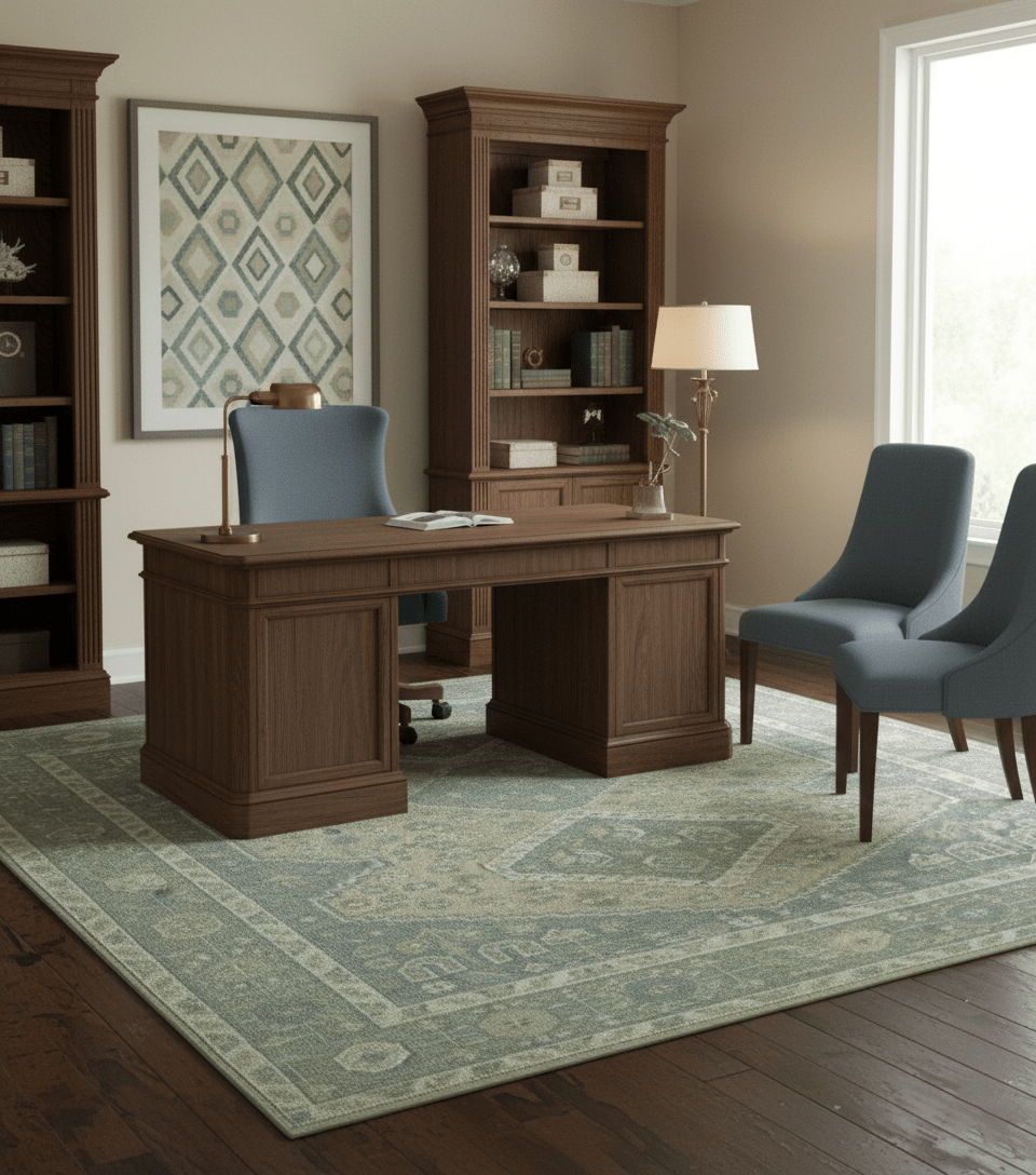 Beige And Gray Traditional Turkish Design 8x10 Hand Knotted Wool Area Rug
