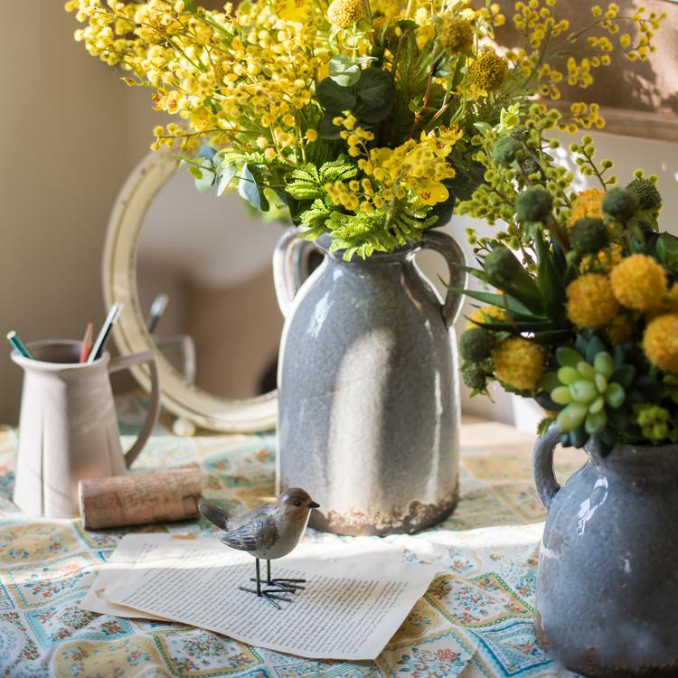 Binglie Glazed Pottery Vase with Handles - The Mayfair Hall