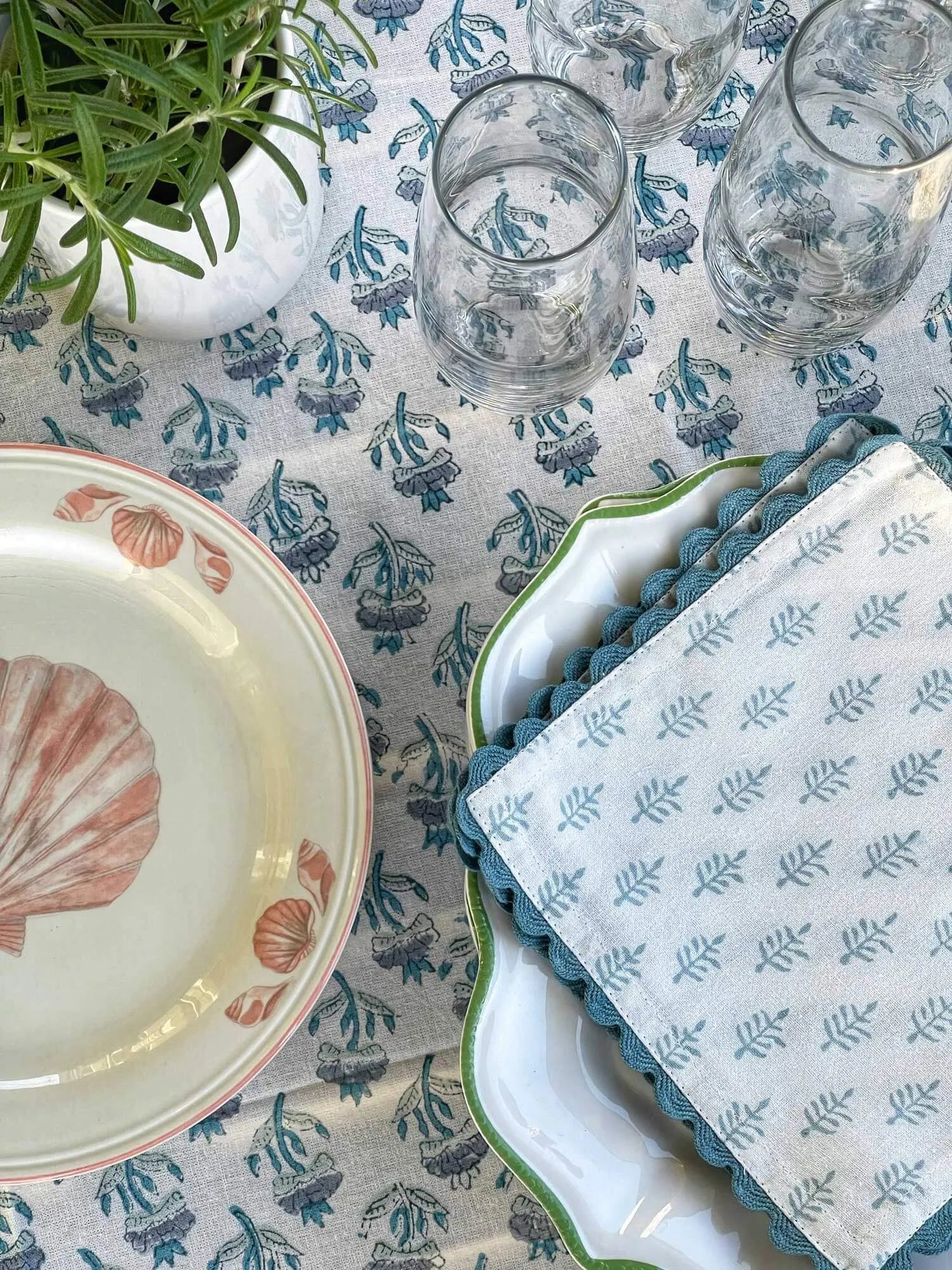 Plum Blossom Square Tablecloth - The Mayfair Hall