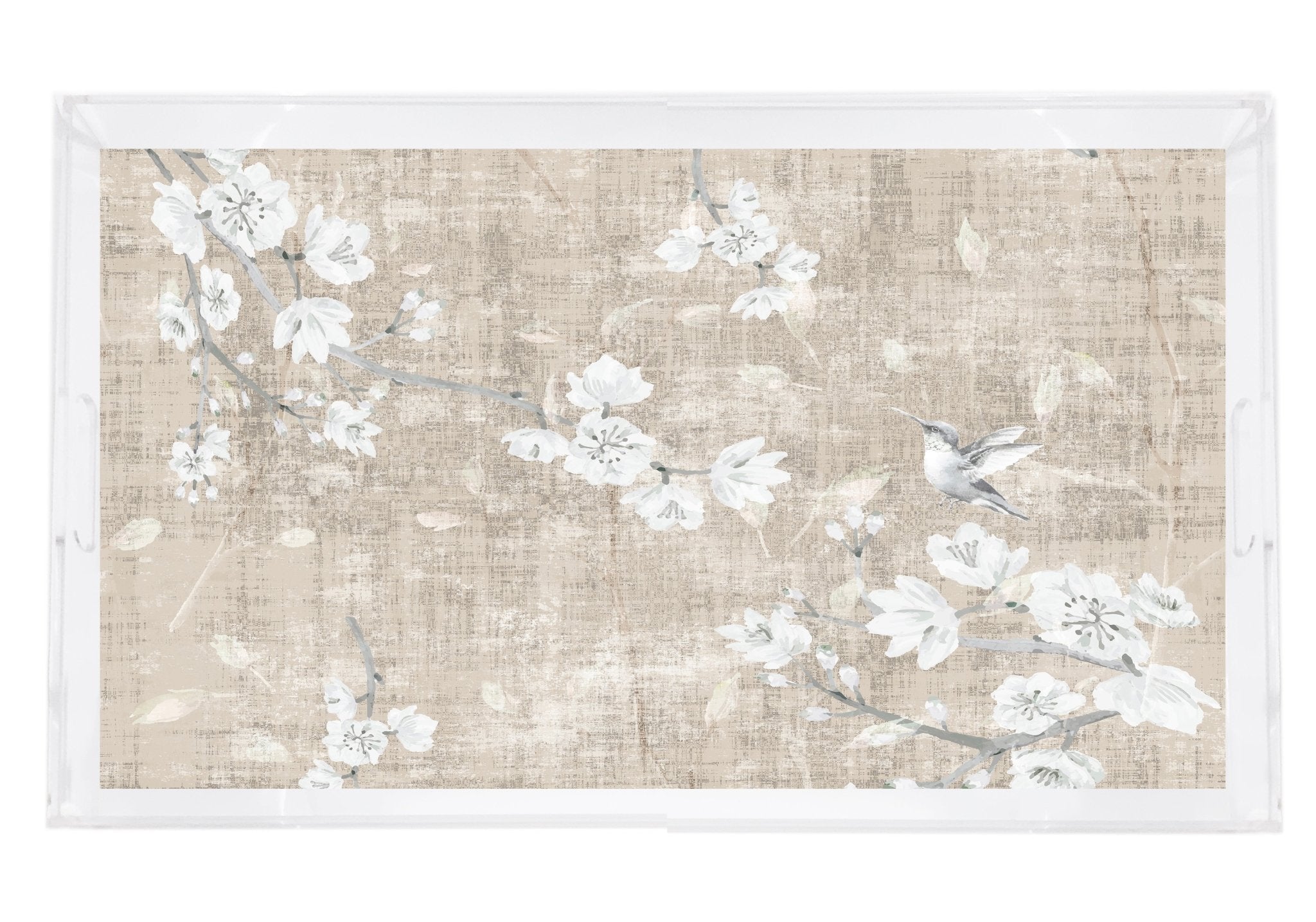 BLOSSOM FANTASIA French Gray 22.5X14.5 ACRYLIC TRAY