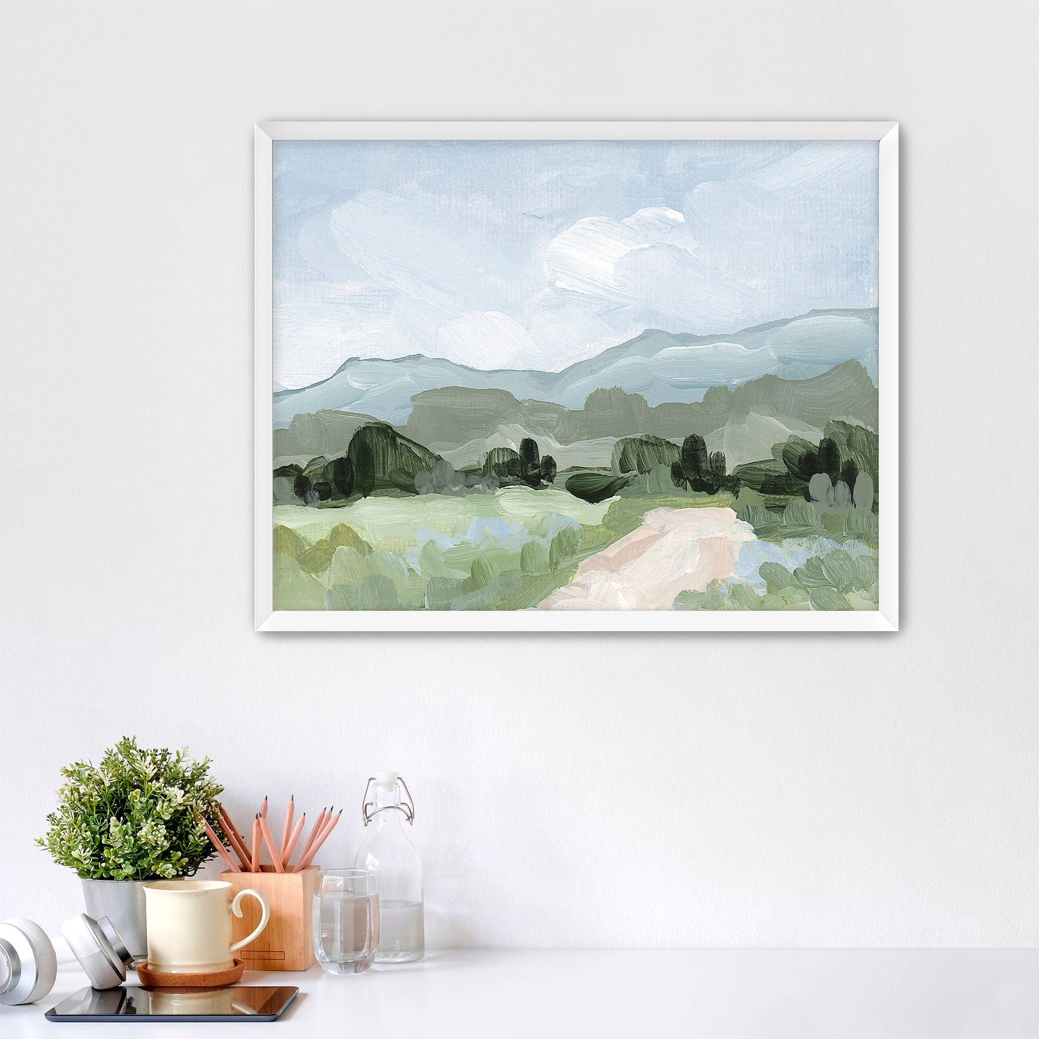 "Blue Fields" Art Print
