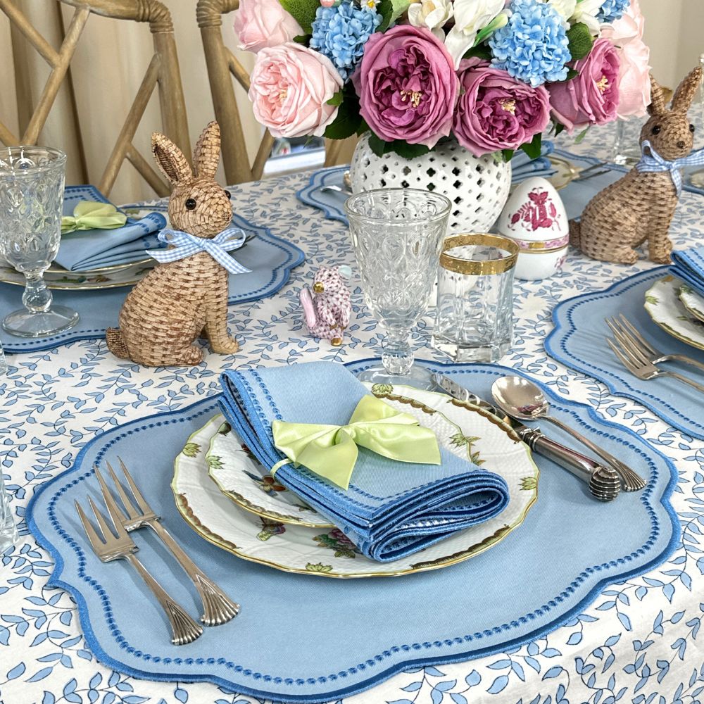 Blue Leaves - Tablecloth