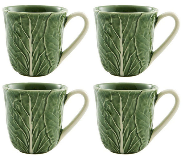 Bordallo Pinheiro Cabbage Green Mug (Set of 4) - The Mayfair Hall