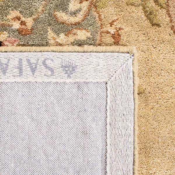 Bergama Wool Rug in Ivory and Light Blue