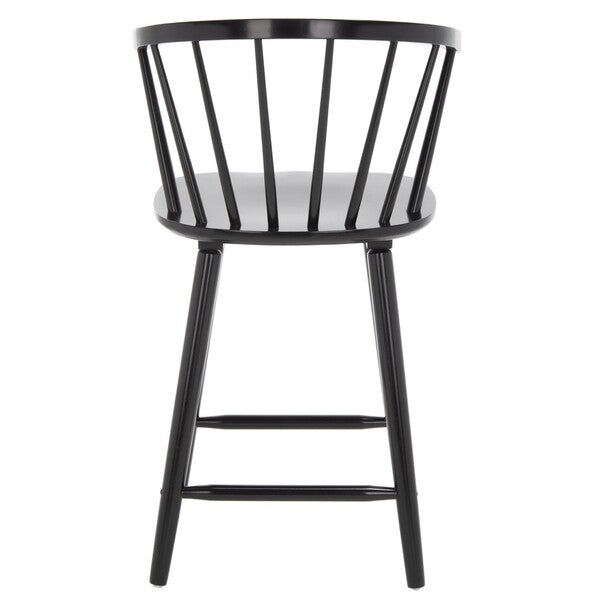 Blanchard Counter Stool in Black with Backrest (Set of 2)