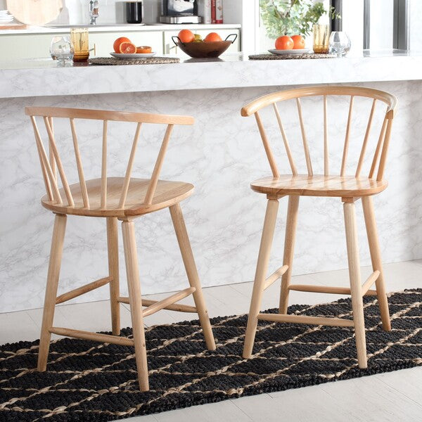 Blanchard Counter Stool in Natural with Backrest (Set of 2)