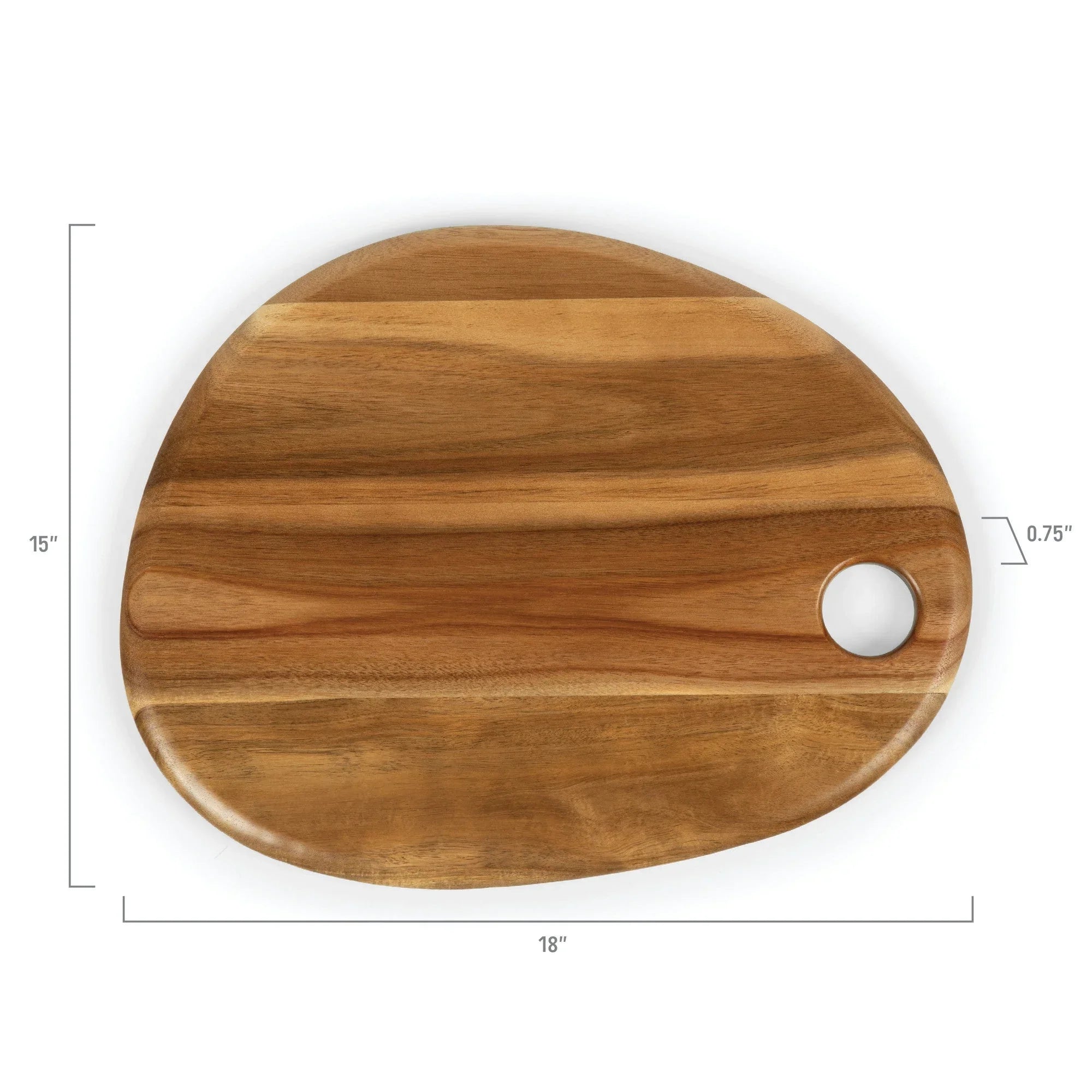 Pebble Shaped Acacia Serving Board 18" x 15" - The Mayfair Hall