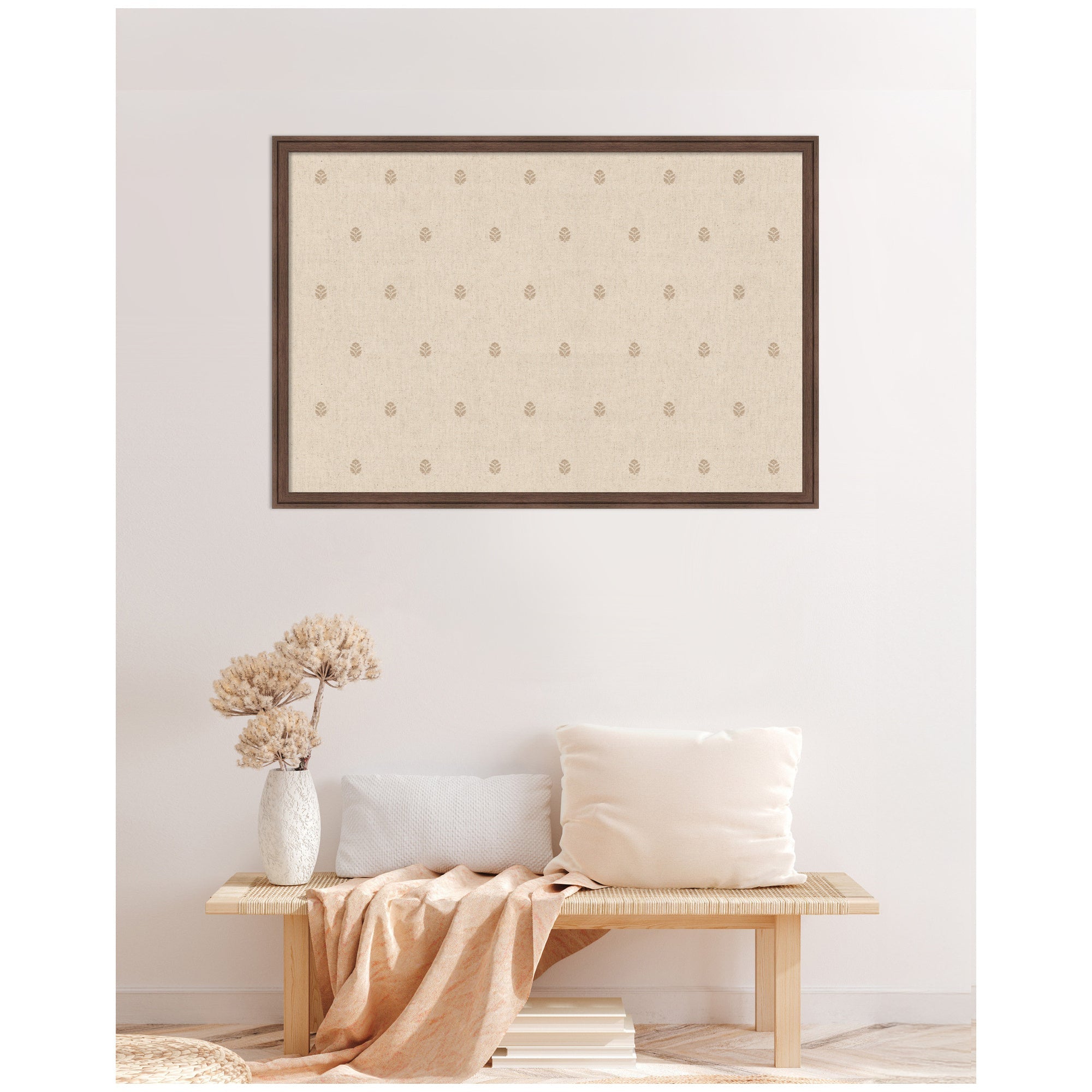 Pinboard Beige Botanical Block Print