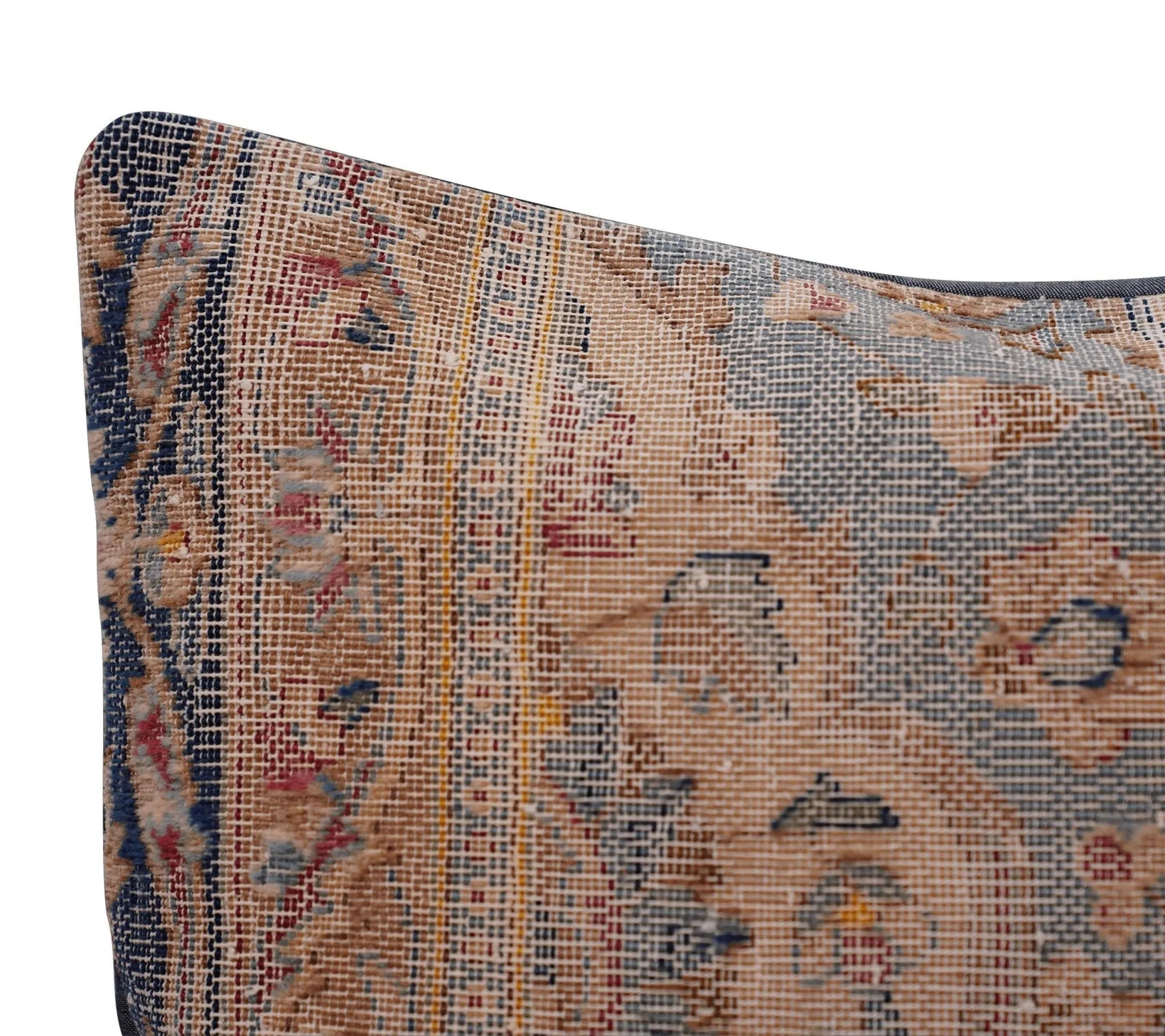 Canvello Antique Handmade Kerman Rug Pillow - 18"x18"