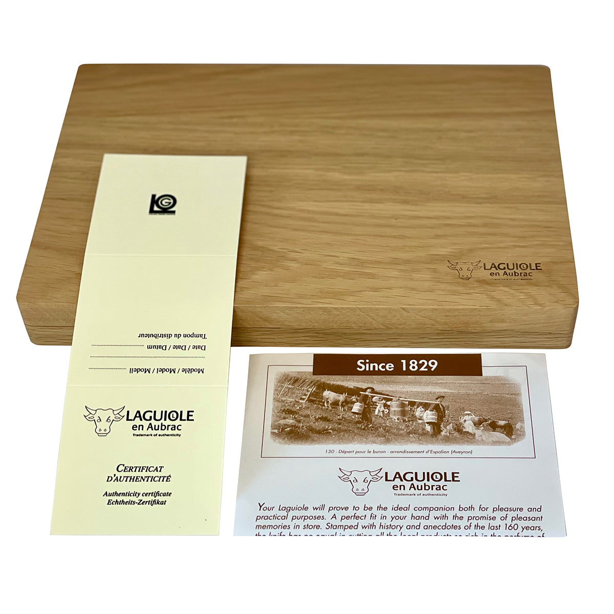 Laguiole en Aubrac Handcrafted 6-Piece Steak Knife Set with Amourette Snakewood Handles