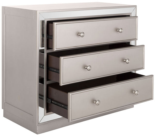 Basie Champagne 3 Drawer Chest - The Mayfair Hall