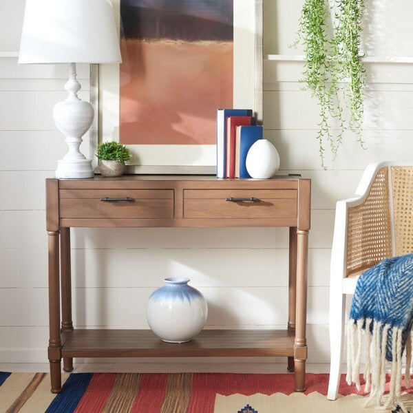 Filbert 2 Drawer Console Table in Brown