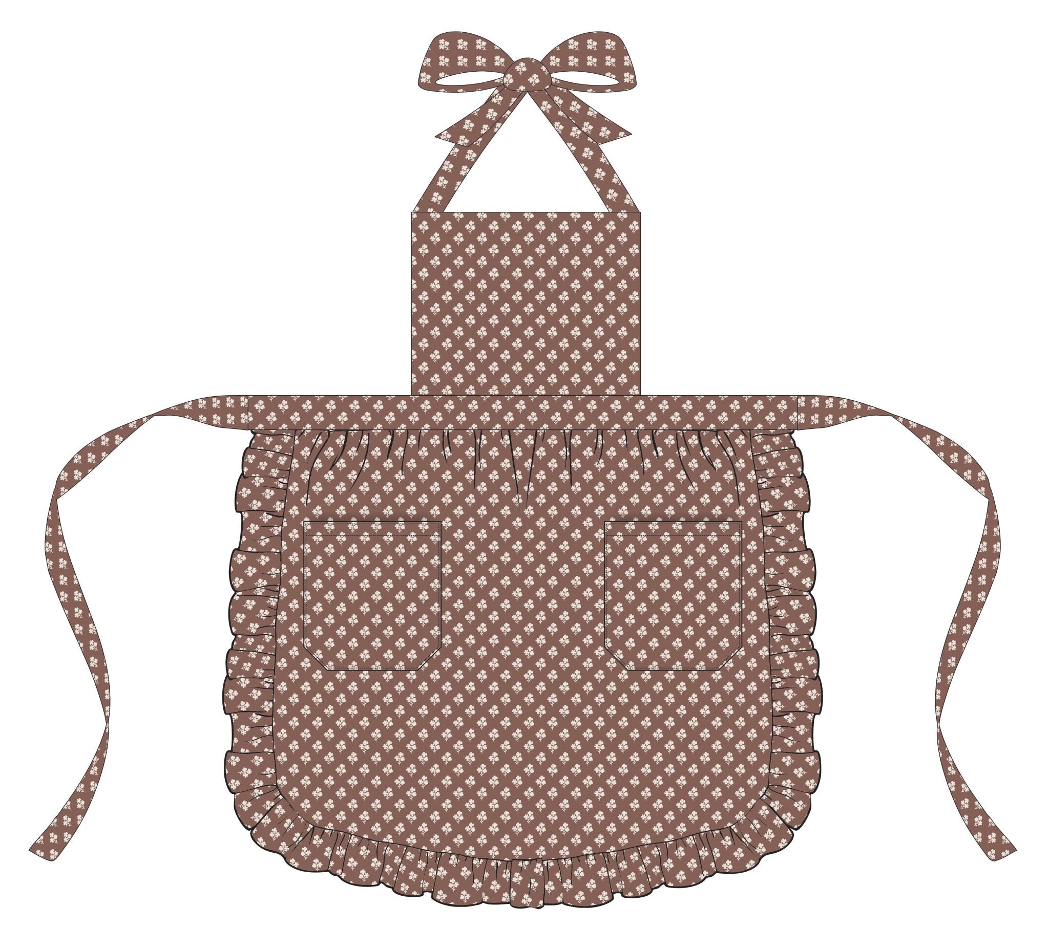 Constance Floral Ruffled Apron