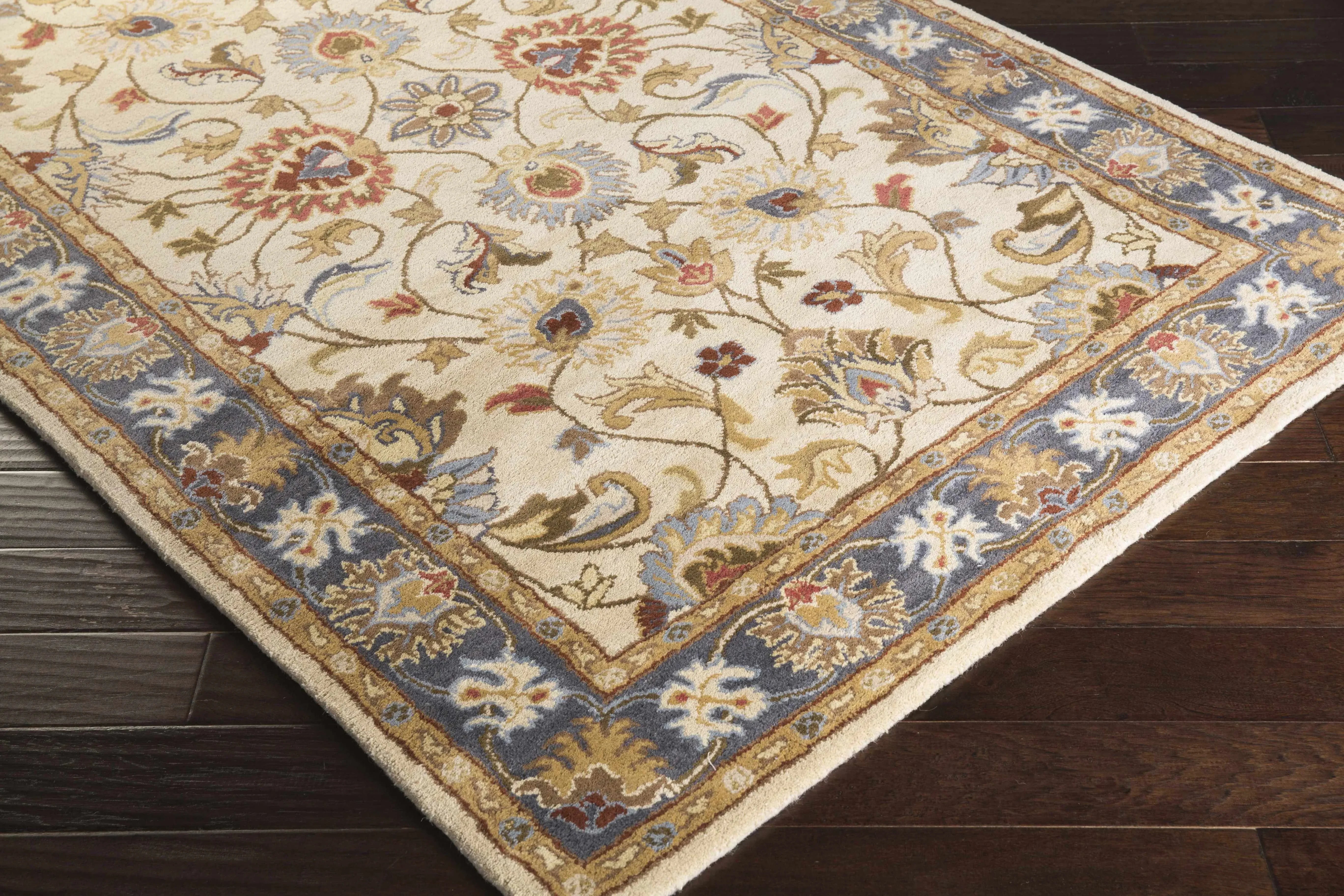 Cherryfield Wool Rug in Yellow and Sage