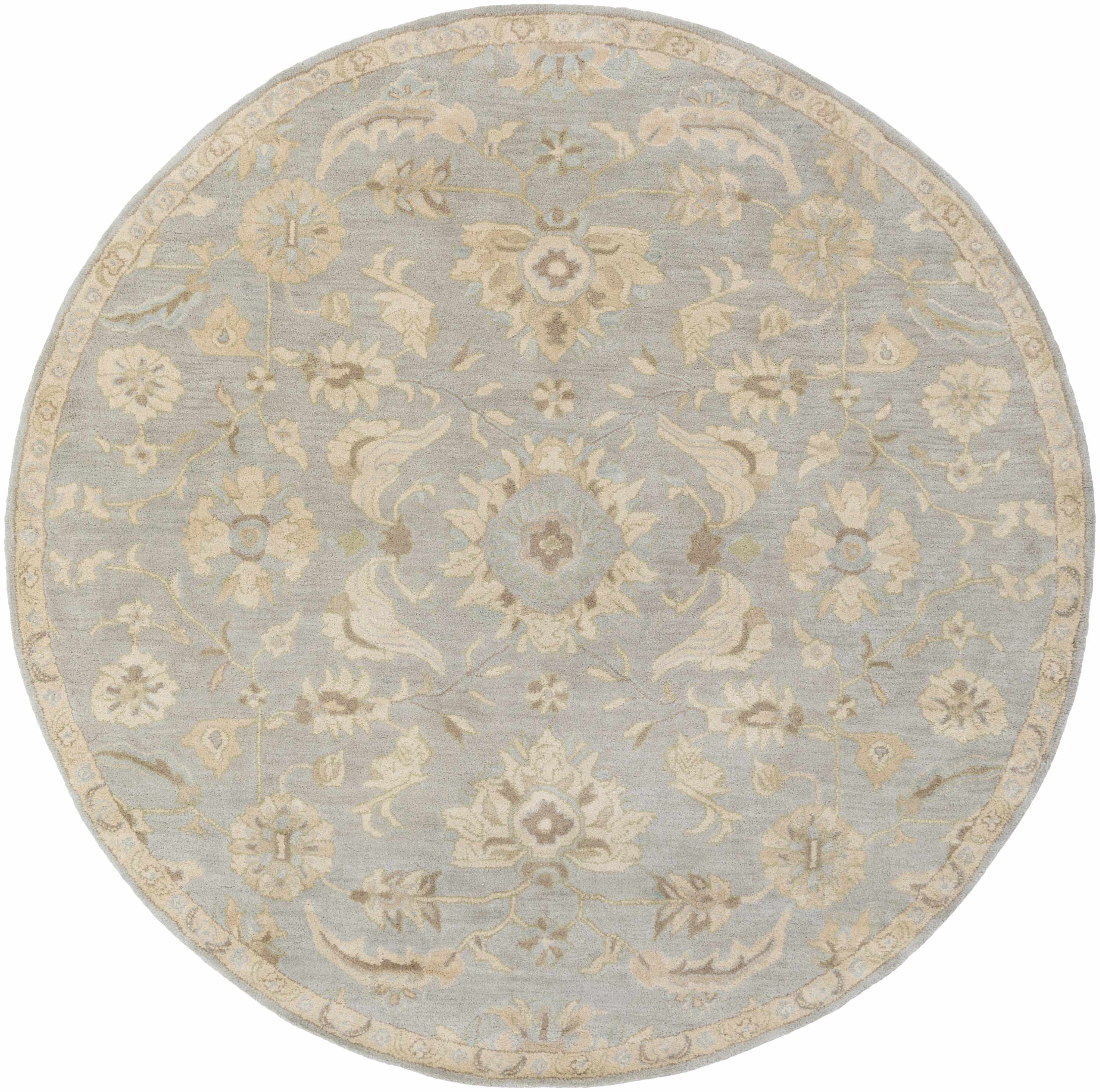Copen Beige Floral Wool Rug
