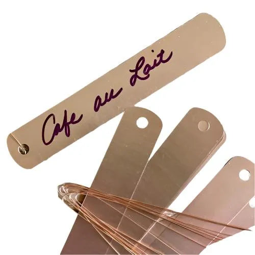 Copper Garden Tags with Wire - 5 inches