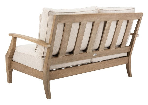 Martinique Natural Wood Patio Loveseat - The Mayfair Hall
