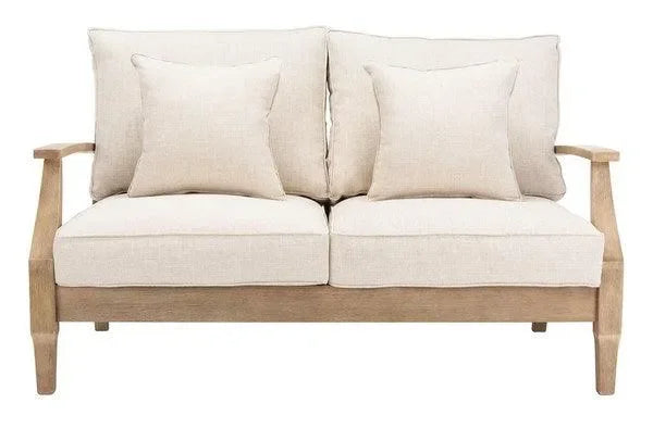 Safavieh Martinique Natural Wood Patio Loveseat